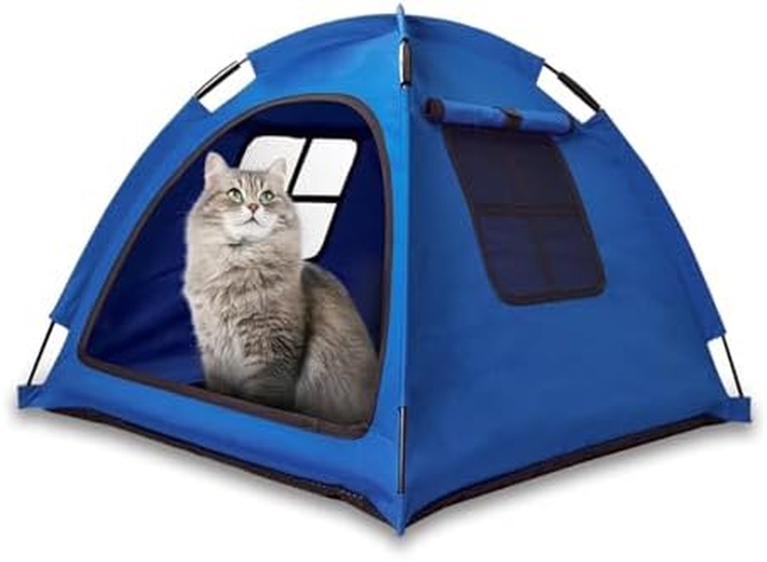 Nockovi Cat Tent House、Cat'S Nest, Portable Indoor/Outdoor Pet Tent House for Cats, Puppies and Other Small Animals (Cat Tent&middot; Grey, Small)