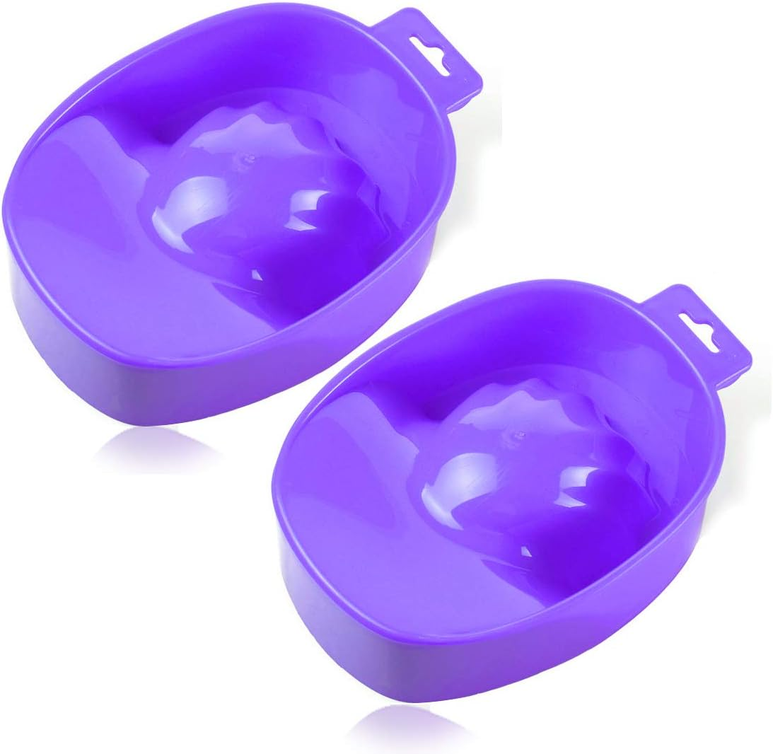 2Pcs Soak Tray Nail Art Manicure Care Soak Bowl Tray Polish Remover