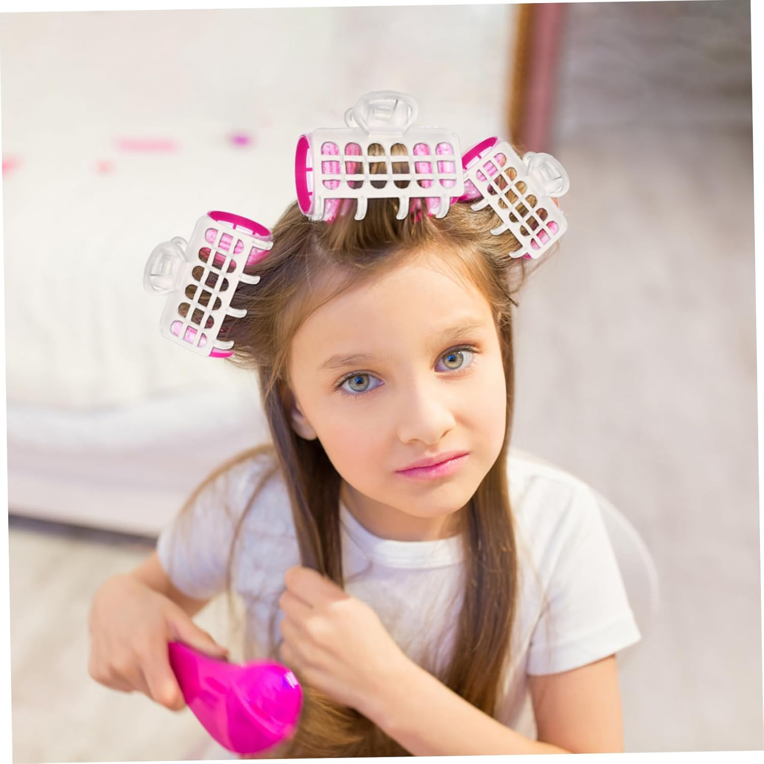 FOYTOKI 6Pcs Hair Rollers Clips Hair Curler Roller Salon Hairdressing Tools Curl Stick image number 4