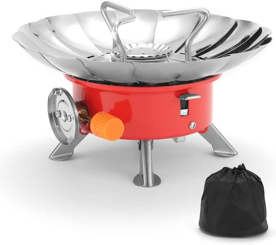 Outdoor Electronic Ignition Stoves Tourist Portable Cooking Accessory Foldable Gasstove Adjustable Firepower Camping Hiking Furnace Gascooker image number 1