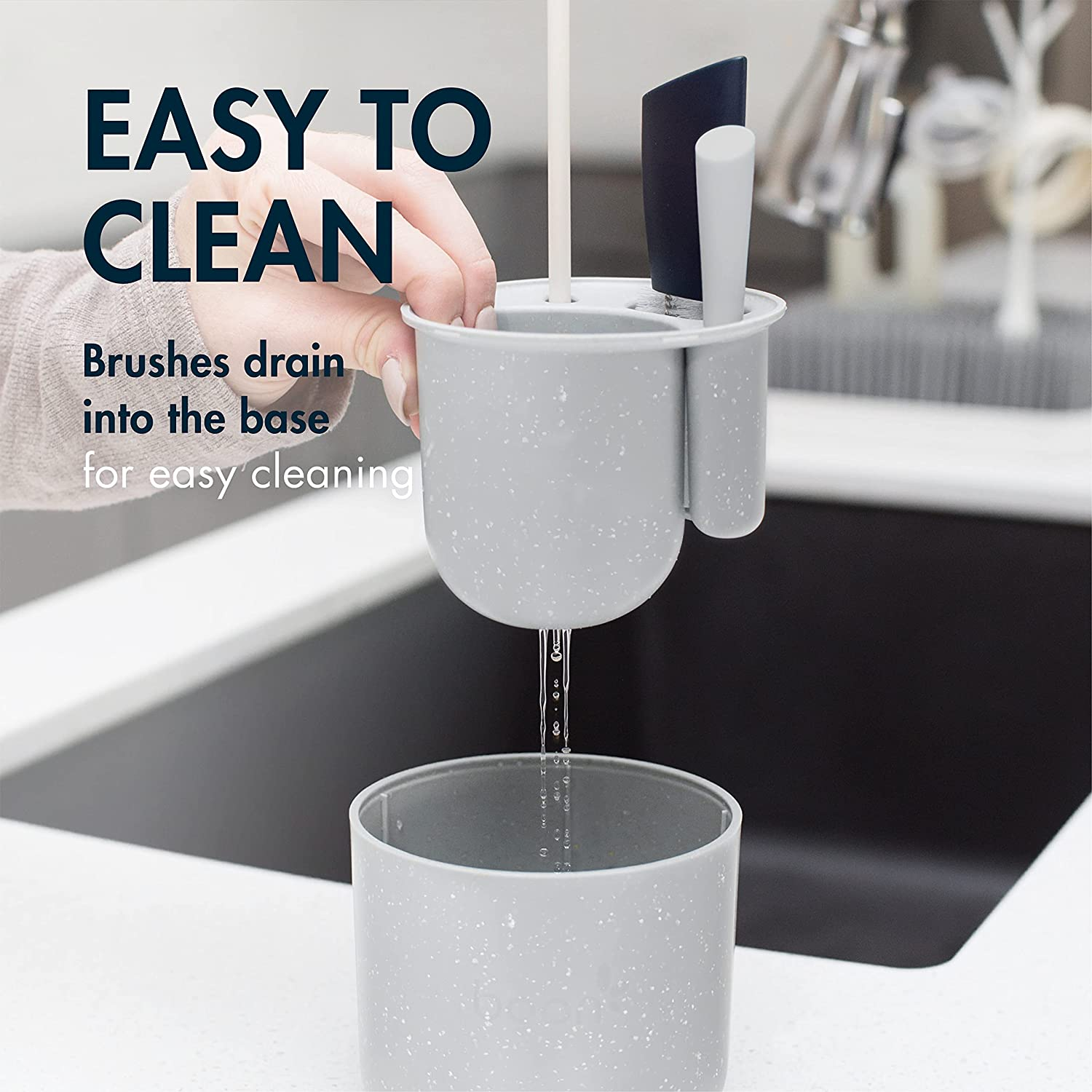 Boon MOD Baby Bottle Brushes for Cleaning &mdash; 4 Count &mdash; Sage &mdash; Includes Bottle Cleaner Brush, Straw Cleaner Brush, Nipple Brush and Detail Brush for Baby Essentials image number 1