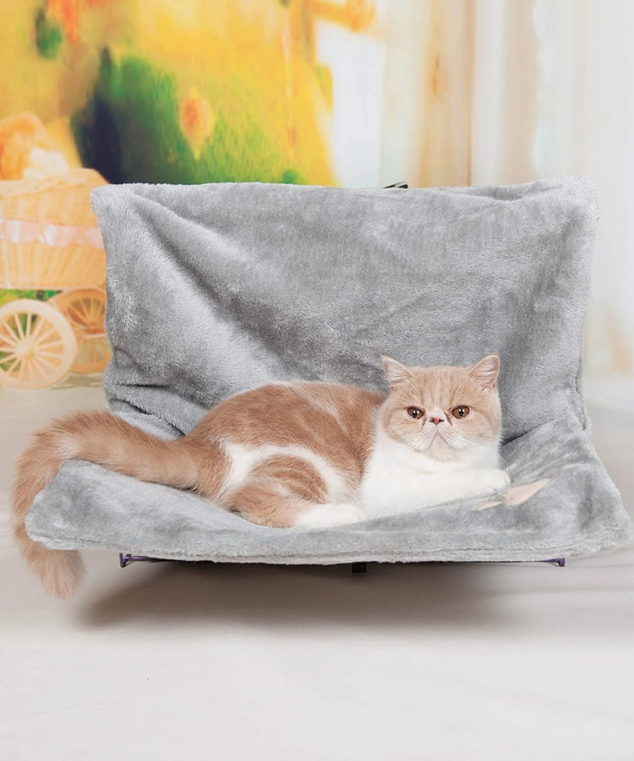 Hanging Bed, for Pets, Cats, Pet Bed, Stylish, Fluffy, Pet Sofa, Cute, Soft, Simple, Cat Bed, Hangable Pet Bed, Gray image number 3