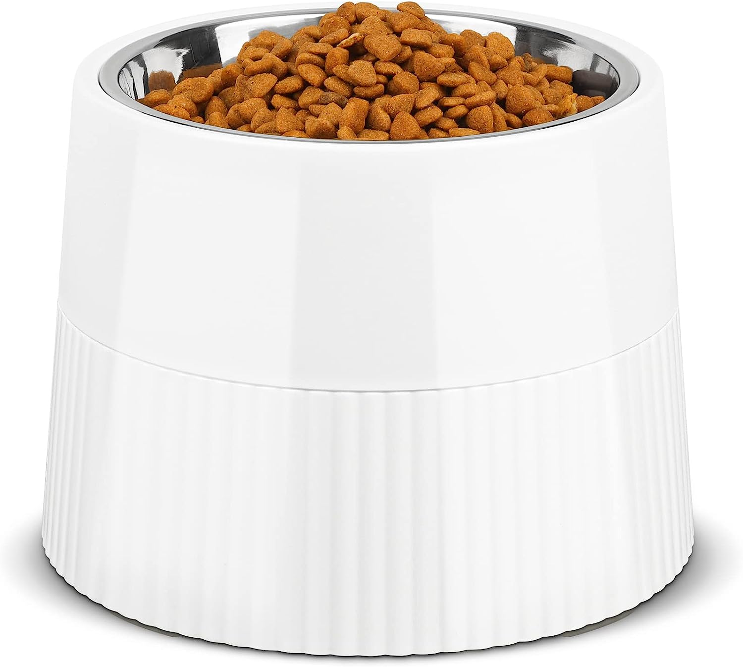 Comsaf Raised Dog Bowl 450Ml, Single Elevated Dog Food Bowl with Detachable Melamine Stand, Dog Water Bowl for Dogs and Cats, Non-Skid & Non-Spill, Easier to Reach Food, White image number 3