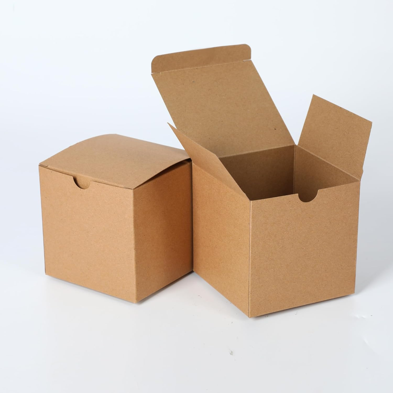 SHIPKEY 10PCS Kraft Gift Boxes with Lids |4X4X4 Inch Square Boxes | Small Gift Boxes Suitable for Party, Wedding, Christmas, Holidays, Birthdays and All Other Occasions&hellip; image number 1