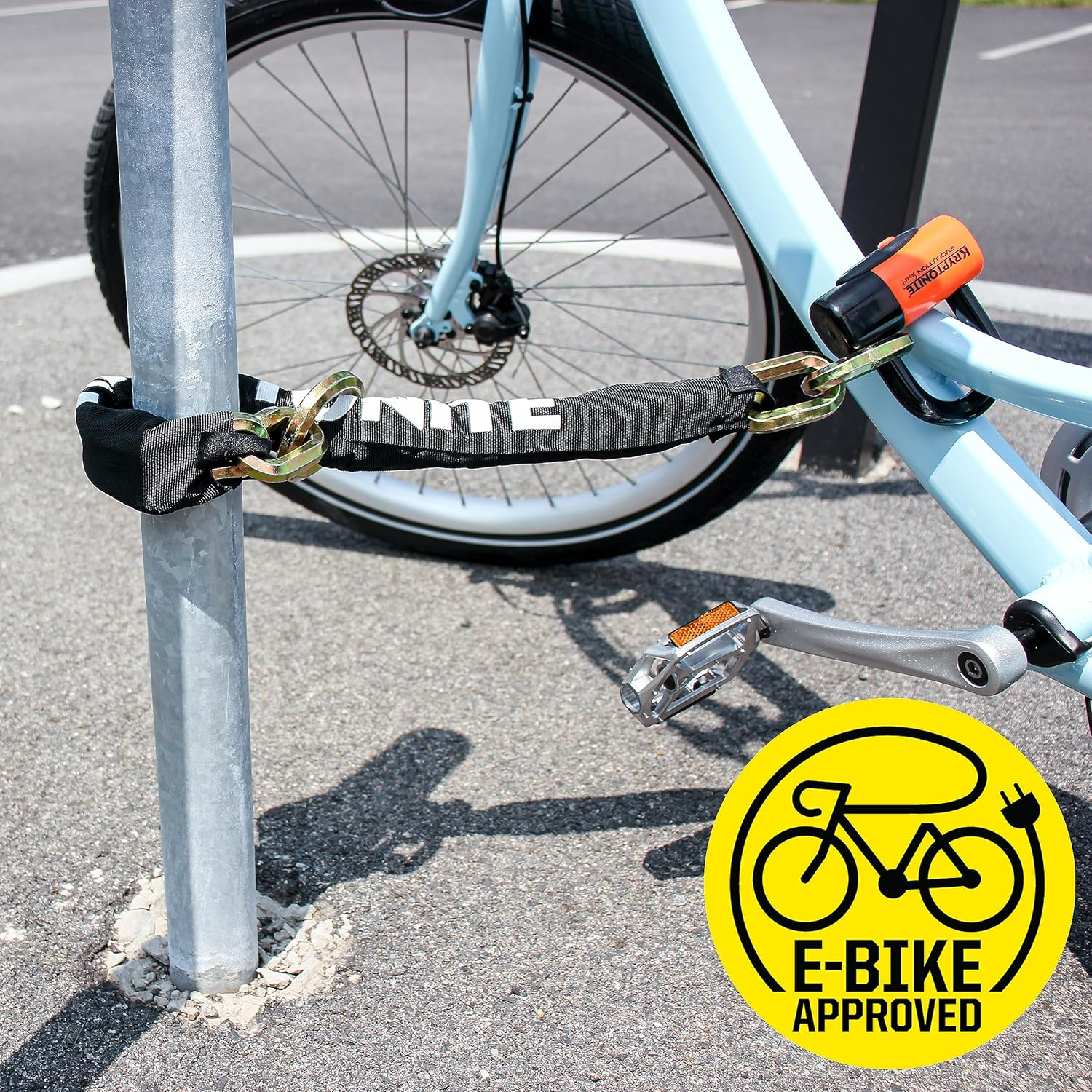 Kryptonite New York Noose 1275 Chain Bicycle Lock with Evolution Series 4 Disc Lock Chain Bicycle Lock (2-Foot X 4-Inch) image number 5