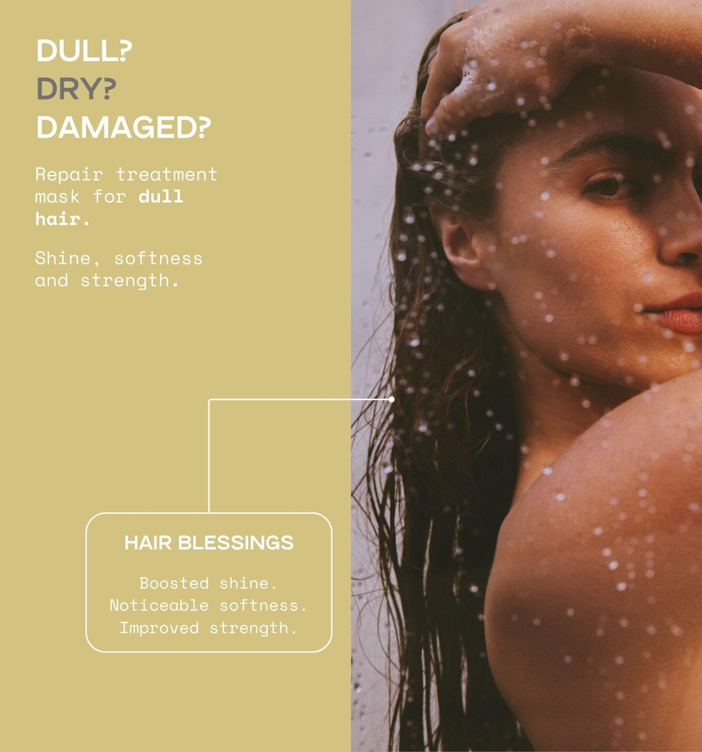 Resurrection Repair Hair Treatment Mask &ndash; Deep Conditioning Mask for Dry, Damaged Hair &ndash; Restores Shine, Softness & Strength &ndash; Infused with Quinoa, Rosemary, Amaranth, Argan Oil & Kakadu Plum image number 1