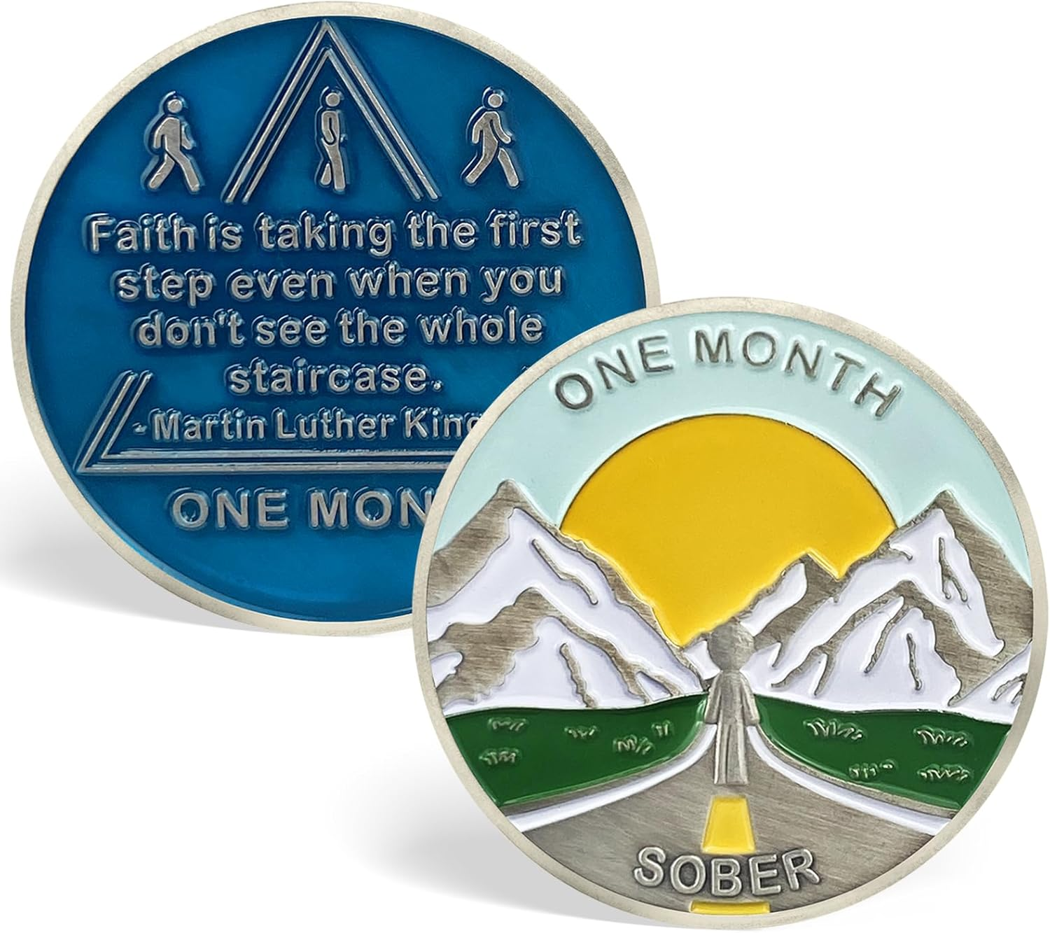 1 Month Sobriety Coin AA Chips and Medallions One Month Sobriety Chip 30 Days Sobriety Gifts for Men Women Alcoholics Anonymous Gifts Addiction Recovery Gift