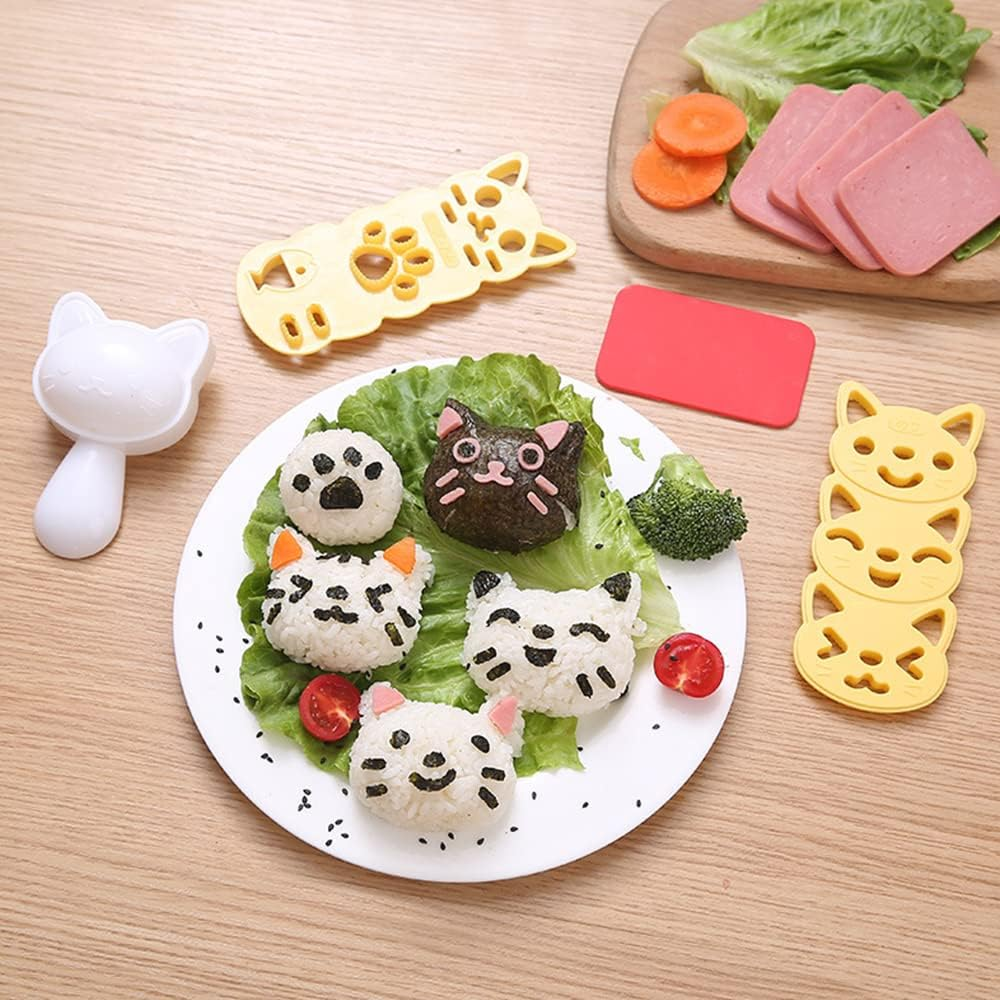 DIY 3D Cat Bento Rice Chocolate Sandwich Ball Mold Sushi Cutter Mould Maker Tool image number 4