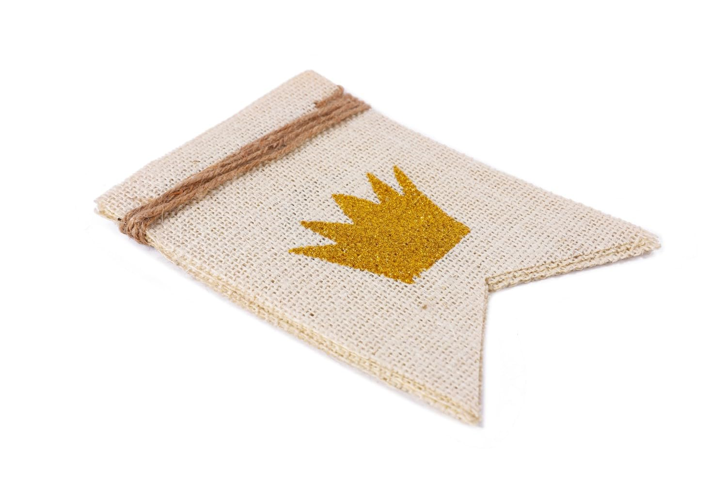 LOVENJOY 1St Birthday Decorations Rustic Burlap Banner for Baby Boy Girl One Year Old Celebration Handmade, Pre-Strung,Crown image number 2