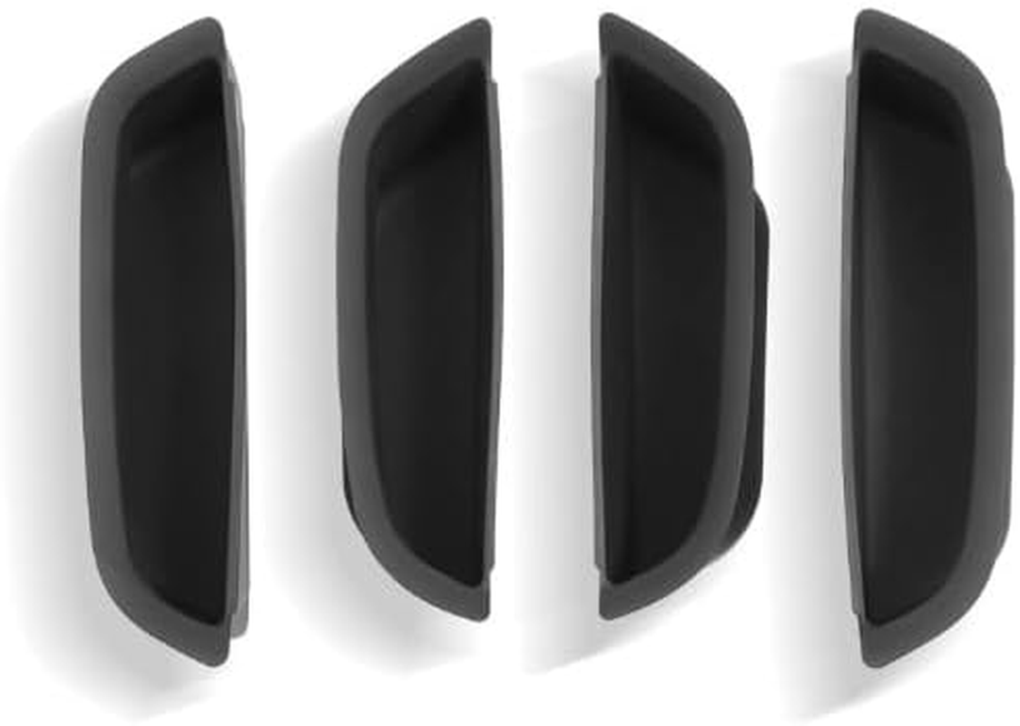 MAEZOE 4PCS Door Handle Storage Organizer for 2024-2025 Toyota Land Cruiser Prado LC250, Front & Rear Door Storage Box Insert, Non-Slip, Easy to Clean, Custom Fit, Black