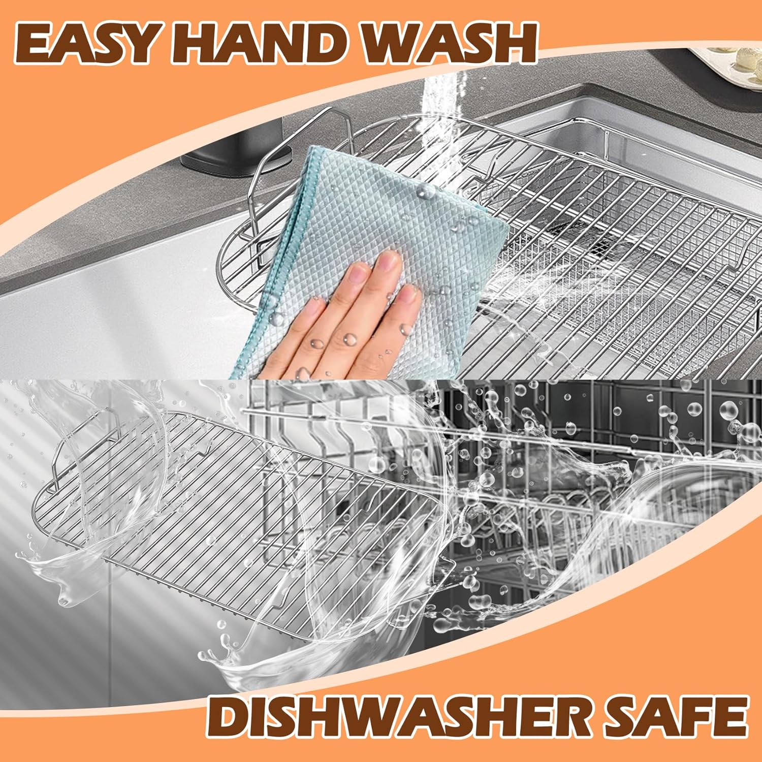 Woodfire Rib Rack & Roast Rack for Ninja Woodfire XL Grill OG800/900 Series Accessories, XSKRACKXL Rib Rack & XSKRSTRKXL Smoke Rack for Ninja OG951 OG850 Pro Connect XL Outdoor Grill Smoker image number 3