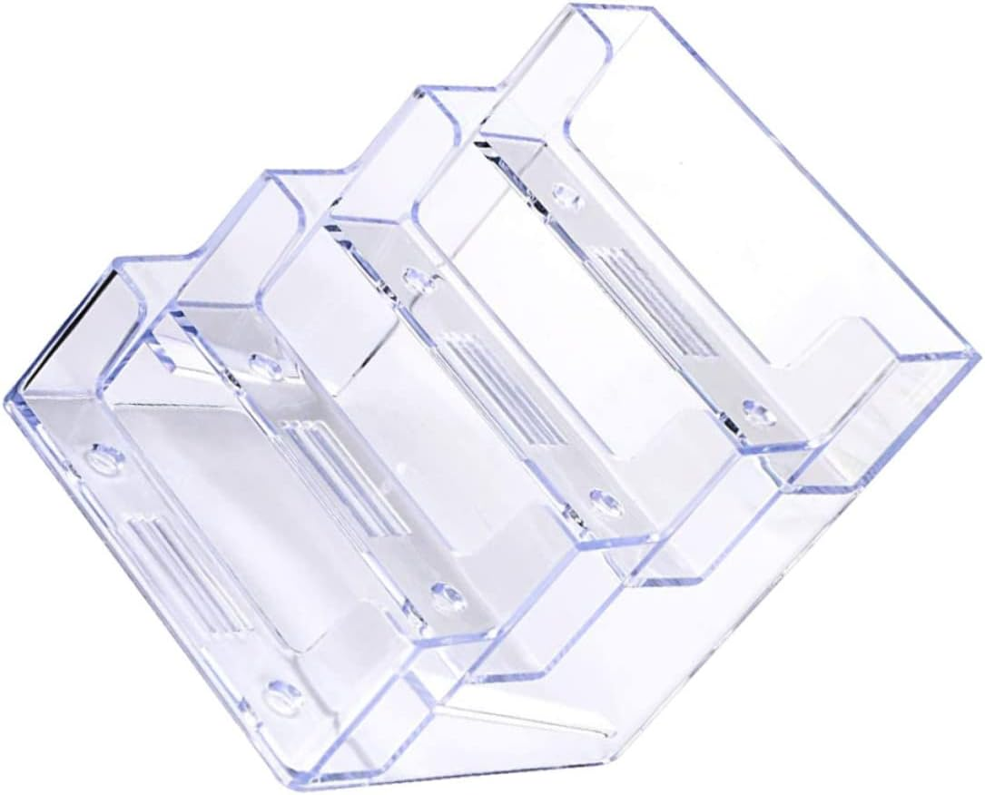 KICHOUSE Card Display Stand Business Cards Organizer Name Storage Case Desk Accessory Corners image number 4