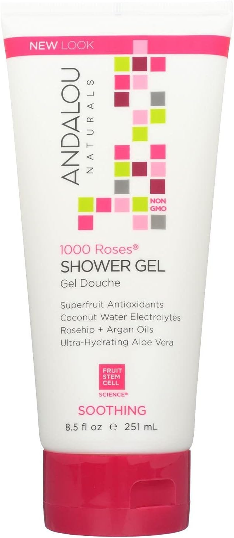 Andalou Naturals Soothing Shower Gel - 1000 Roses - 8.5 Oz By