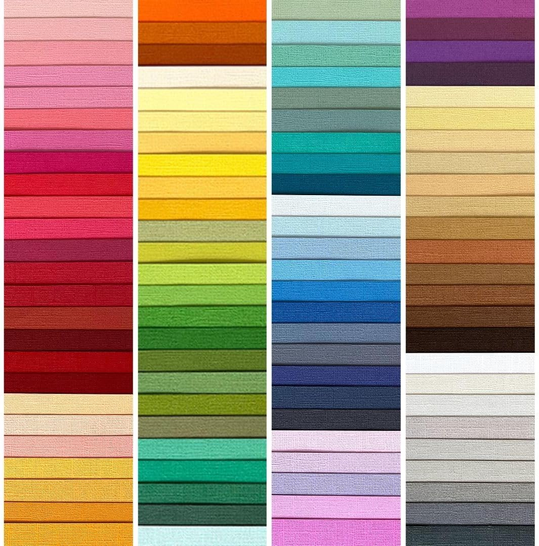 ENCORE TEXTURED CARDSTOCK COMPLETE VARIETY Pack&mdash;12X12 Textured Cardstock | 80Lb Textured COMPLETE VARIETY PACK Scrapbook Paper | Premium Cardstock for Cricut Cutting | 100 Sheets image number 1