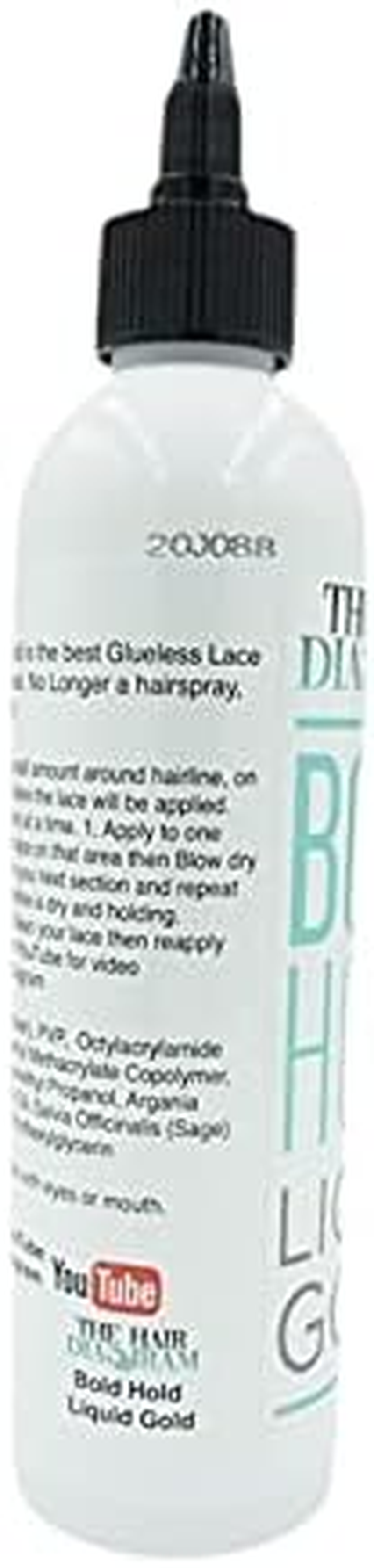 The Hair Diagram - Bold Hold Liquid Gold - Glueless Lace Gel - Temporary Hold for Wigs and Hair Systems - Styling Agent for Baby Hairs - Non Toxic - Aerosol & Alcohol Free - Water Based Formula - 8Oz image number 4