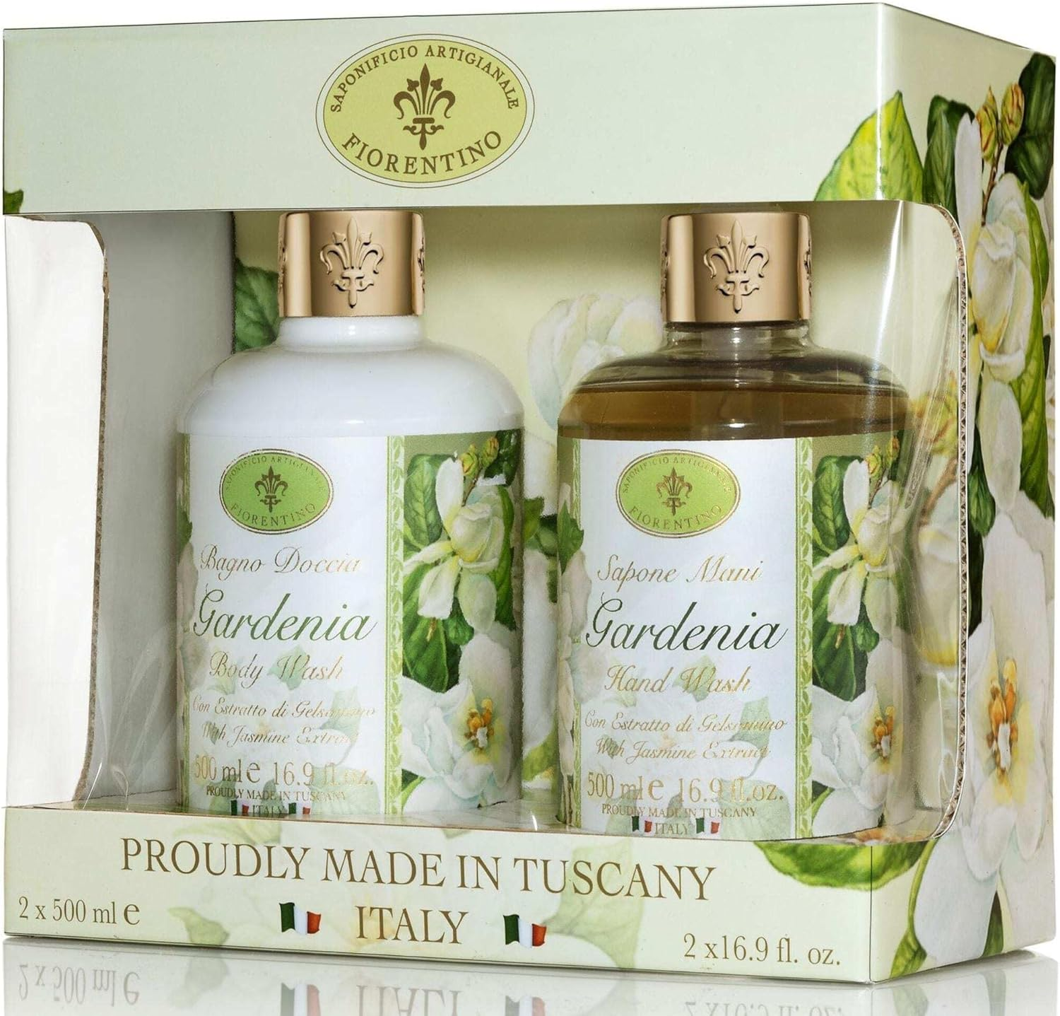 Saponificio Artigianale Fiorentino Gardenia Body & Hand Wash Luxury Soap 2Pcs
