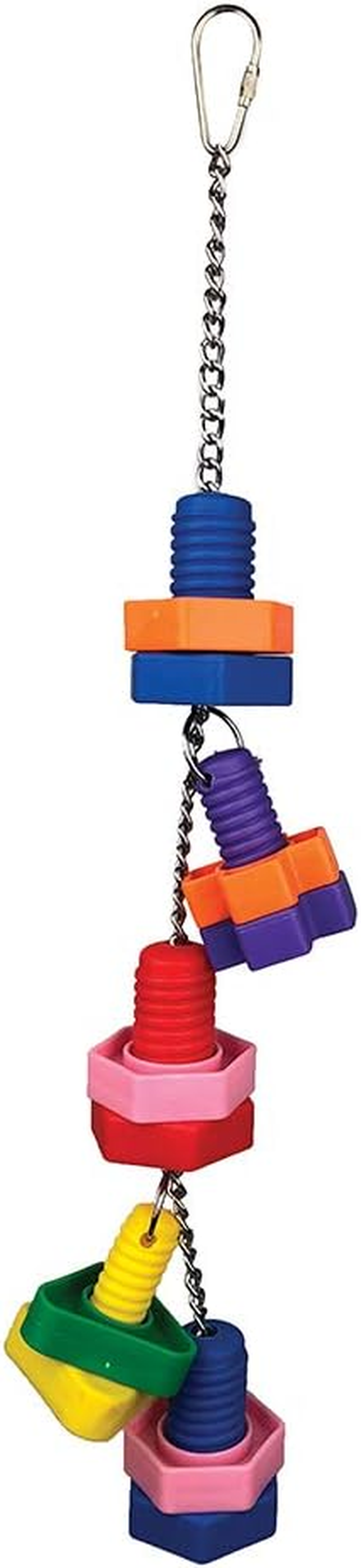Avian Care Boredom Breakers Hanging Puzzle Bird Toy &ndash; Colourful Nut & Bolt Enrichment Toy, for All Birds