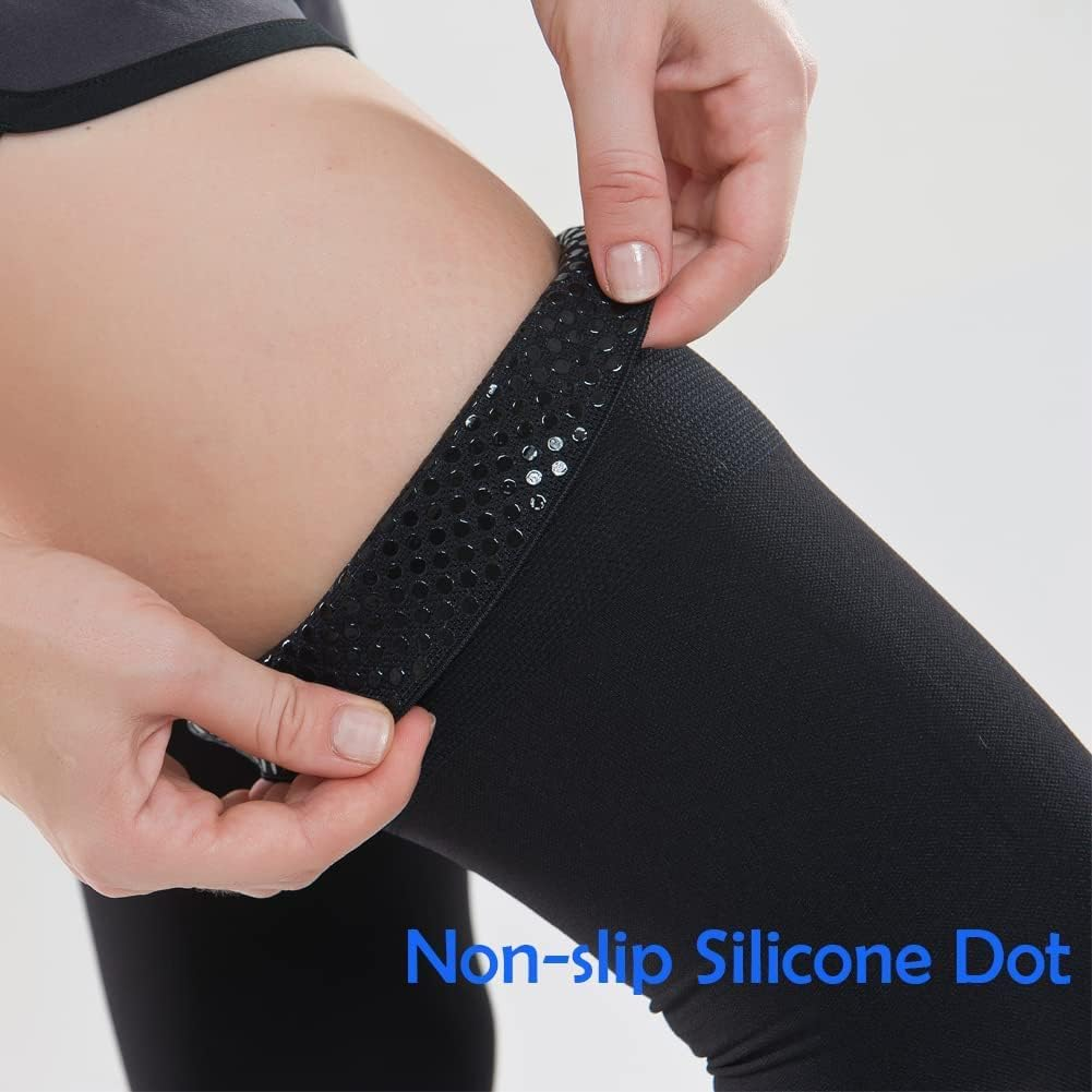 Thigh High Medical Compression Stockings for Women & Men, Firm Support 20-30 Mmhg,Treatment Varicose Veins Swelling image number 2
