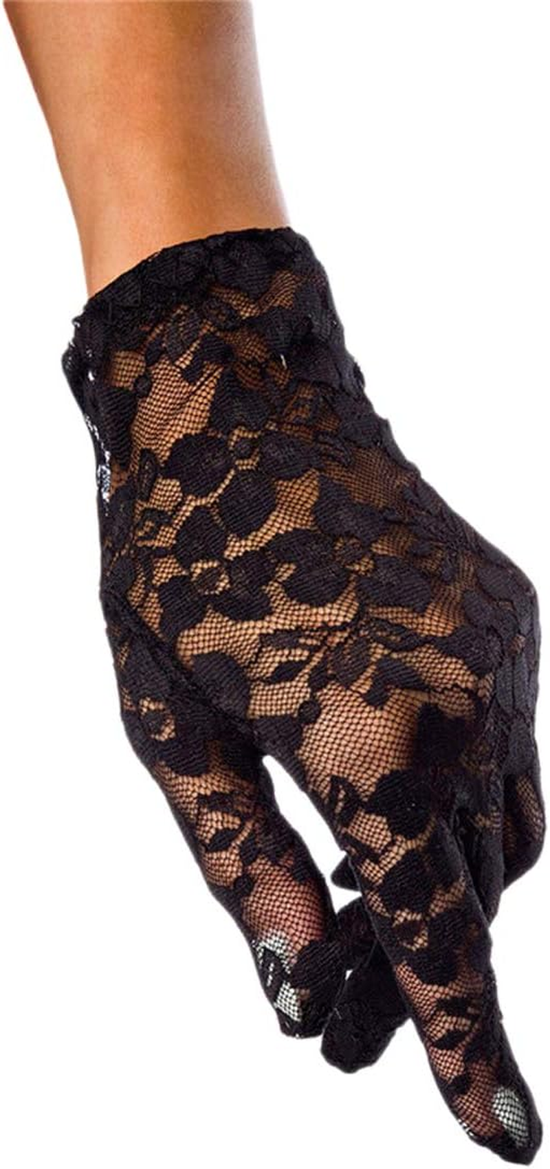 Seeksmile Women Short Bridal Wedding Lace Gloves