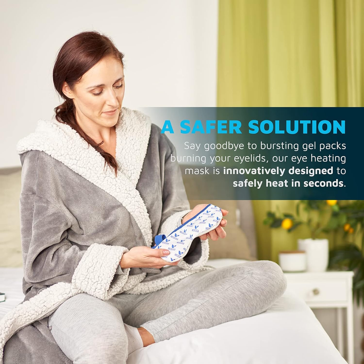 Eye Mask for Dry Eyes | Warm Eye Compress | Natural Heat Eye Mask for Styes, Blepharitis, Tired Eyes & More by Medcosa image number 3