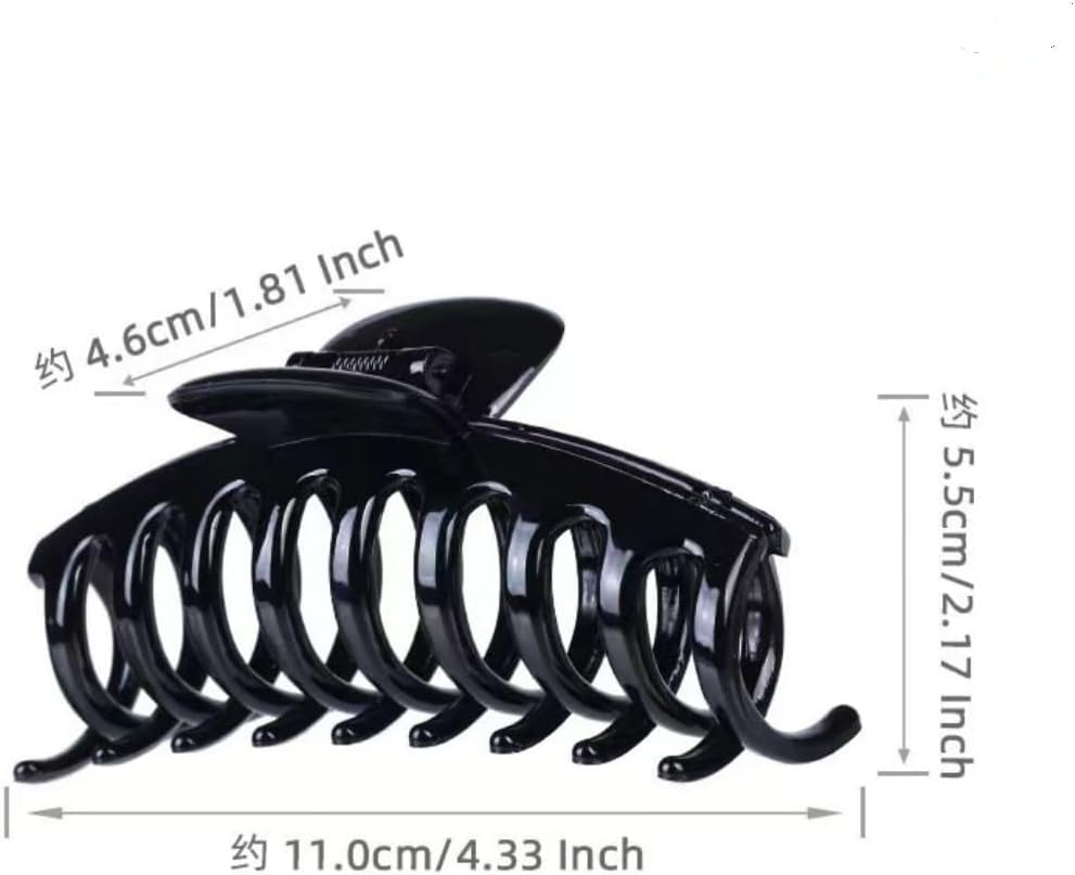 Lijuanwang Large Hair Clips, Pack of 3 Plastic Hair Claw Clips, 11 Cm Non-Slip Hair Jaw Clips, Vintage Simple Non-Slip Hair Clips, Hair Clips, Women'S Thick Hair, for Women and Girls image number 4