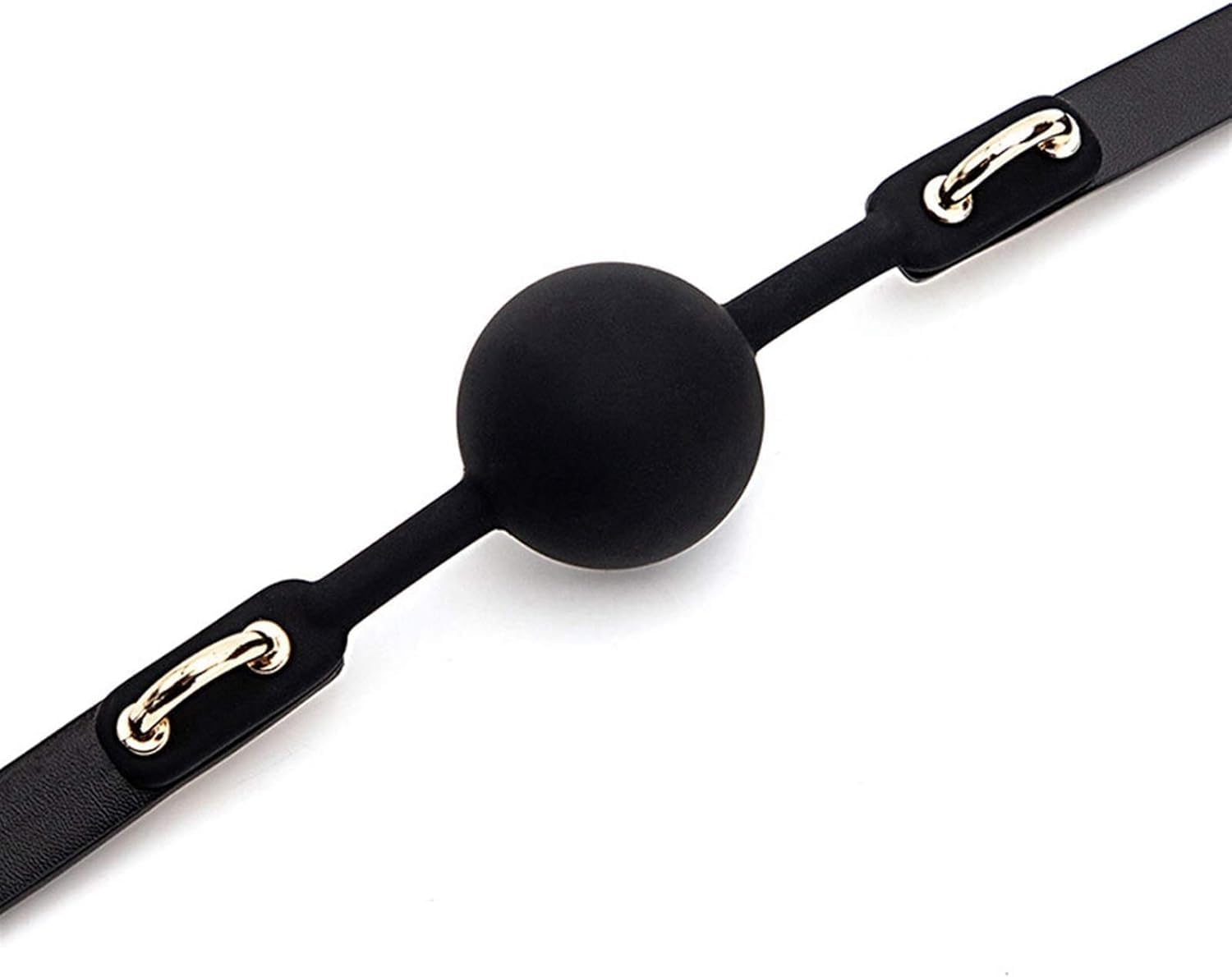 Black Belt Silicone Open Breathable Mouth Ball Silicone Ball Couple Game Props Bed Entertainment Tool Couple Set image number 1