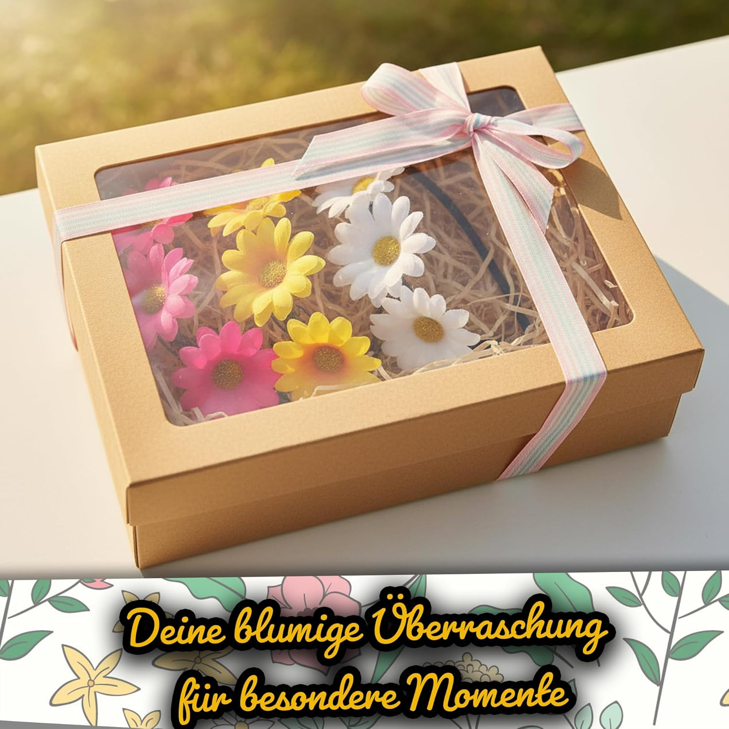 Hatstar Flower Wreath, Set of 3, Hair Accessories with Elastic Band for Women and Girls, Costume Accessory for Oktoberfest, Festival, Mallorca Party and Schlagermove image number 3