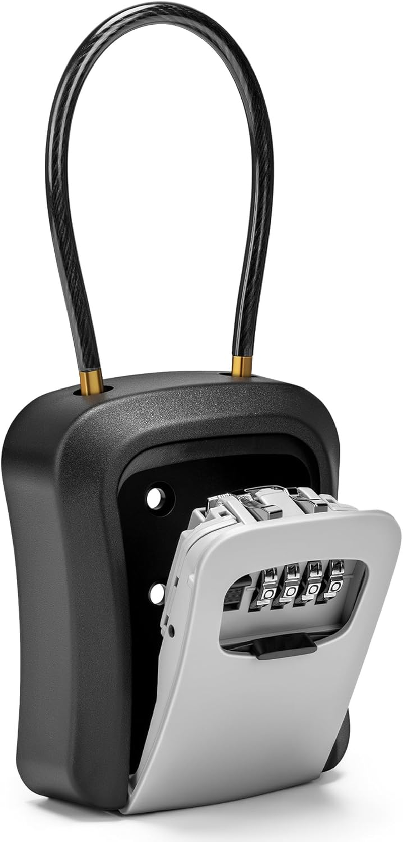 NINEMAX 4-Digit Combination Key Lock Box - Weatherproof Portable Key Safe Lock Box for Outside, Wall Mounted, Ideal for Car & Home image number 1