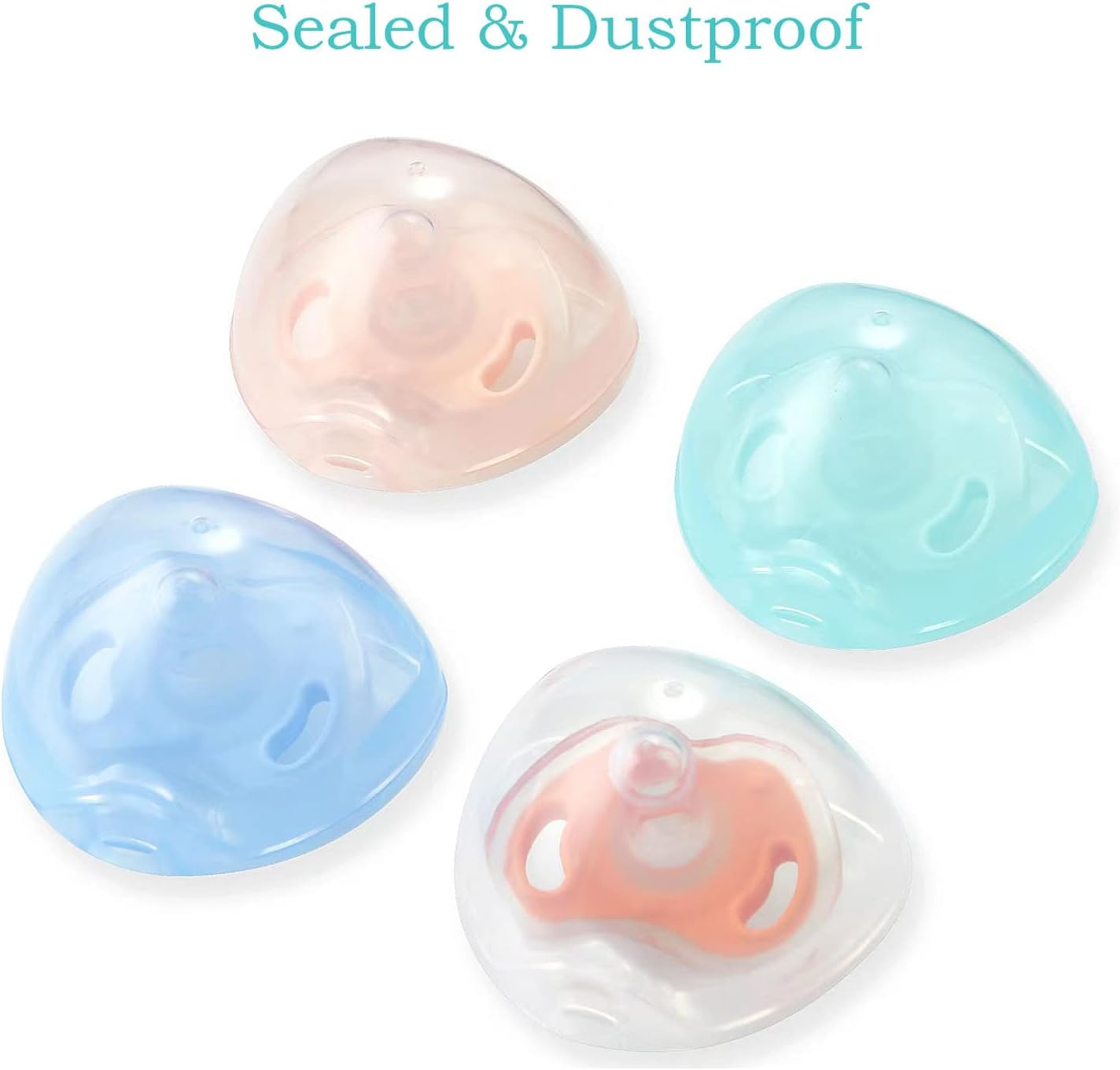 Pandaear Pacifier Nipple Holder Case Container Boxes (4 Pack)| Universal Accessories Holders| Travel Cases| BPA Free image number 6