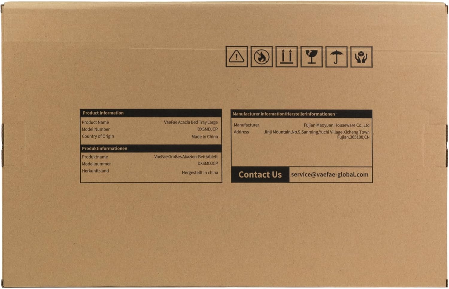 Vaefae Acacia Bed Table Tray, Wooden Breakfast Tray with Folding Legs, Bed Tray for Eating and Laptop, Eating Trays for Bedroom (Large) image number 2