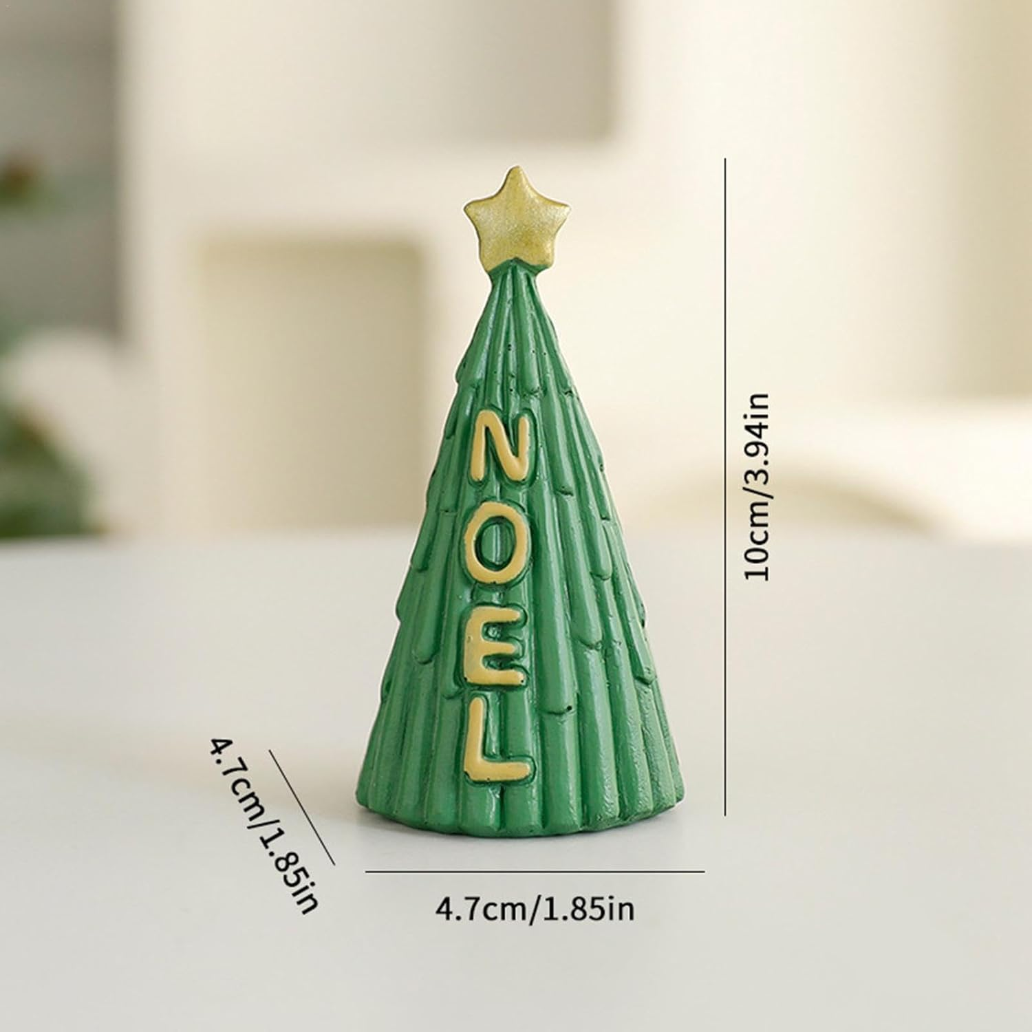 Resin Christmas Tree Figurines - Miniature Resin Tabletop Christmas Tree | Creative Miniature Christmas Tree Figurine Winter Desktop Ornament Set Statues for Holiday Table Decor image number 3