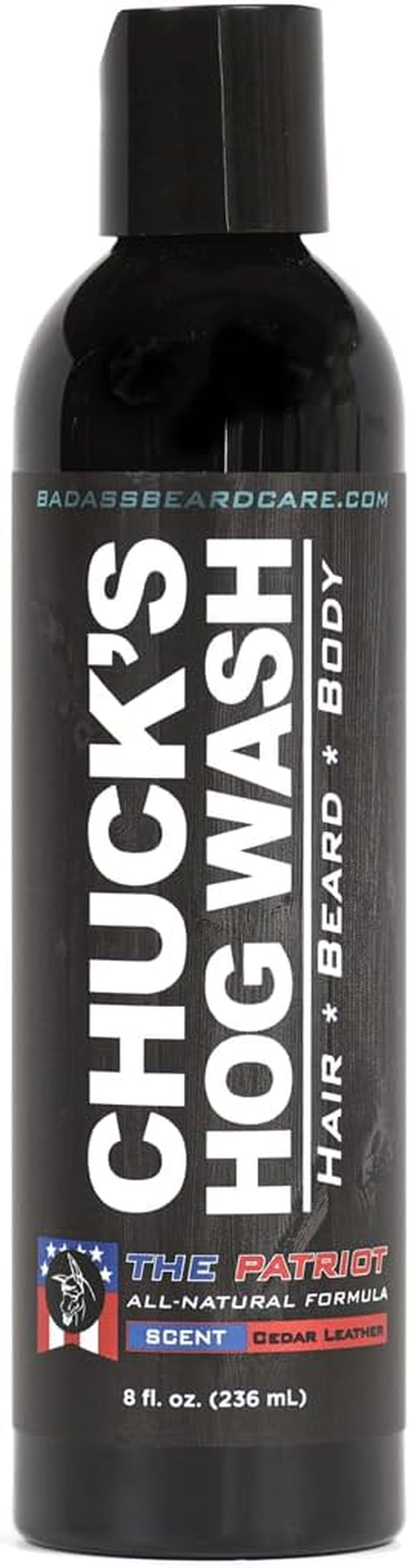 (The Patriot) - Chuck'S Hog Wash - All Natural Beard and Body Wash - the Patriot Scent, 240Ml - Leaves Your Beard Softer than Its Ever Been and Is Suitable for Daily Use image number 1