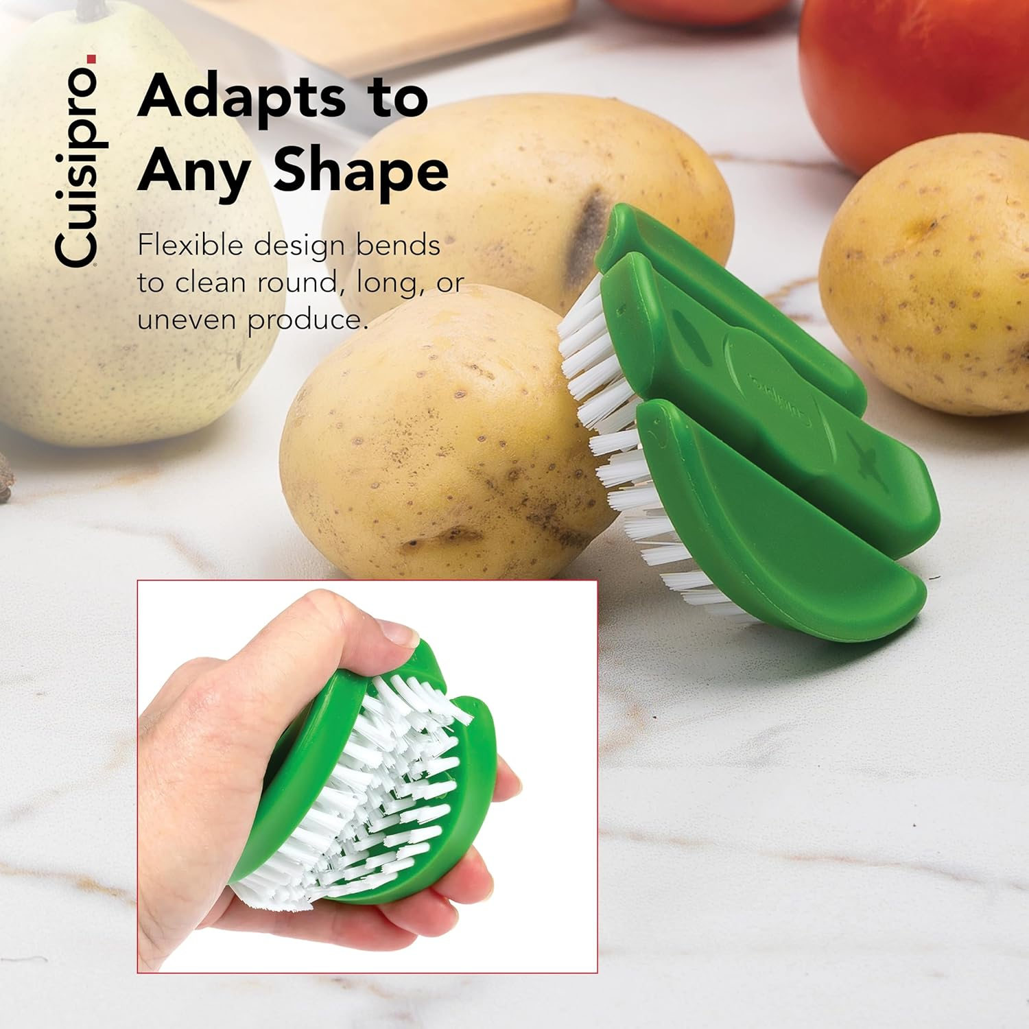 Cuisipro Flexible Vegetable Brush, Green image number 3