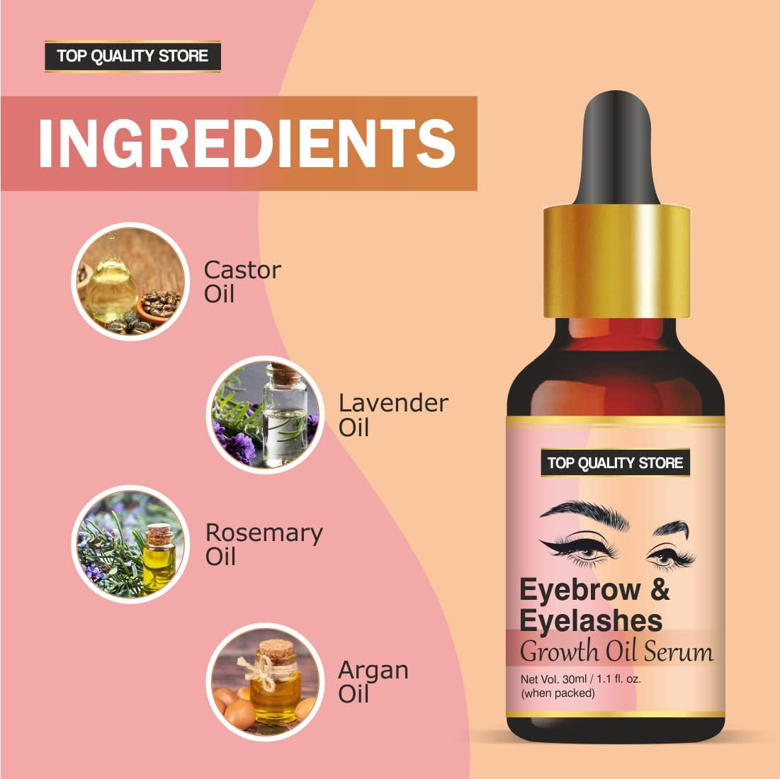Eyebrow & Eyelashes Growth Oil 30Ml