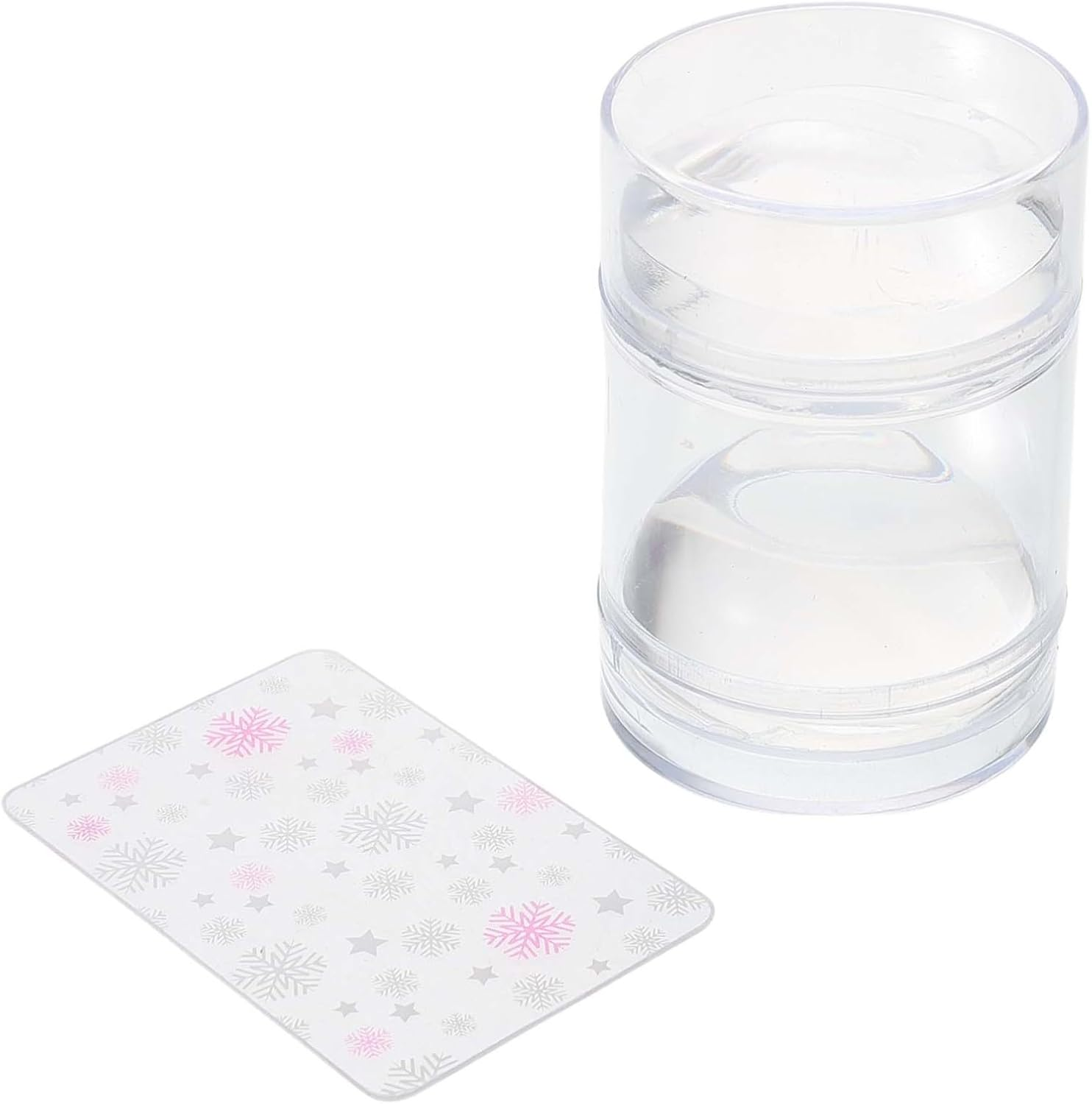 FRCOLOR Silicone French Nail Art Stamper Set Manicure Template Tools Body Jelly Stamping for Nail Art