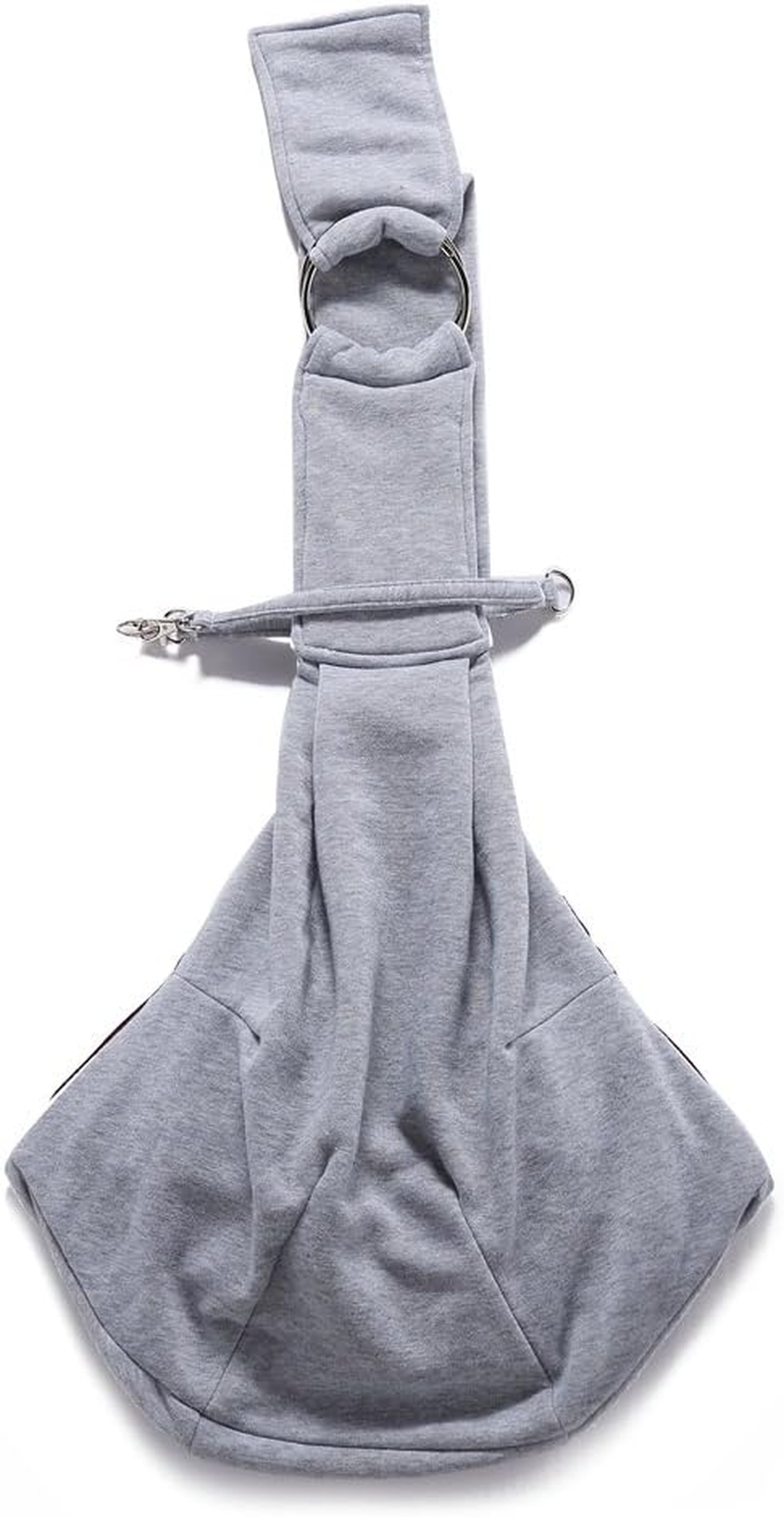 CYBERNOVA Reversible Pet Sling Carrier Bag Adjustable Length up to 13+ Lbs - Offers Strength and Comfort Carrier Bag with Your Dog Cat on Trip (Grey) image number 1