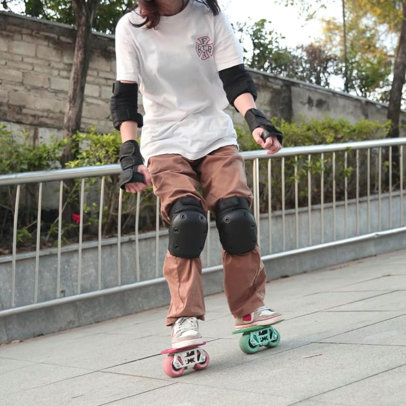 Kids Knee Pads Elbow Pads Wrist Guards 6 in 1 Protective Gear Set for Inline Roller Skating Skateboarding Scooter BMX Etc. image number 1