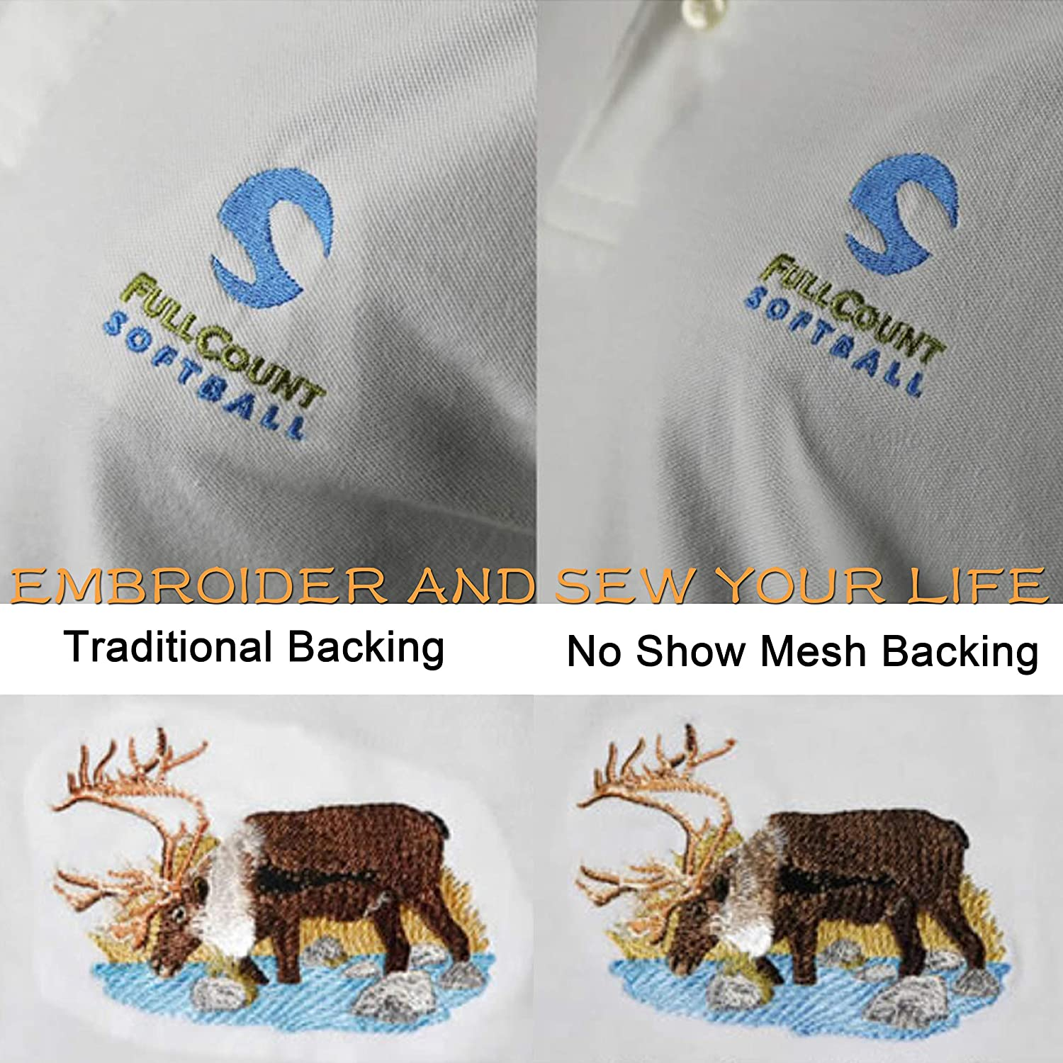 New Brothread No Show Mesh Machine Embroidery Stabilizer Backing 12" X 10 Yd Roll - Light Weight 1.8 Oz - Cut into Variable Sizes for Machine Embroidery and Hand Sewing