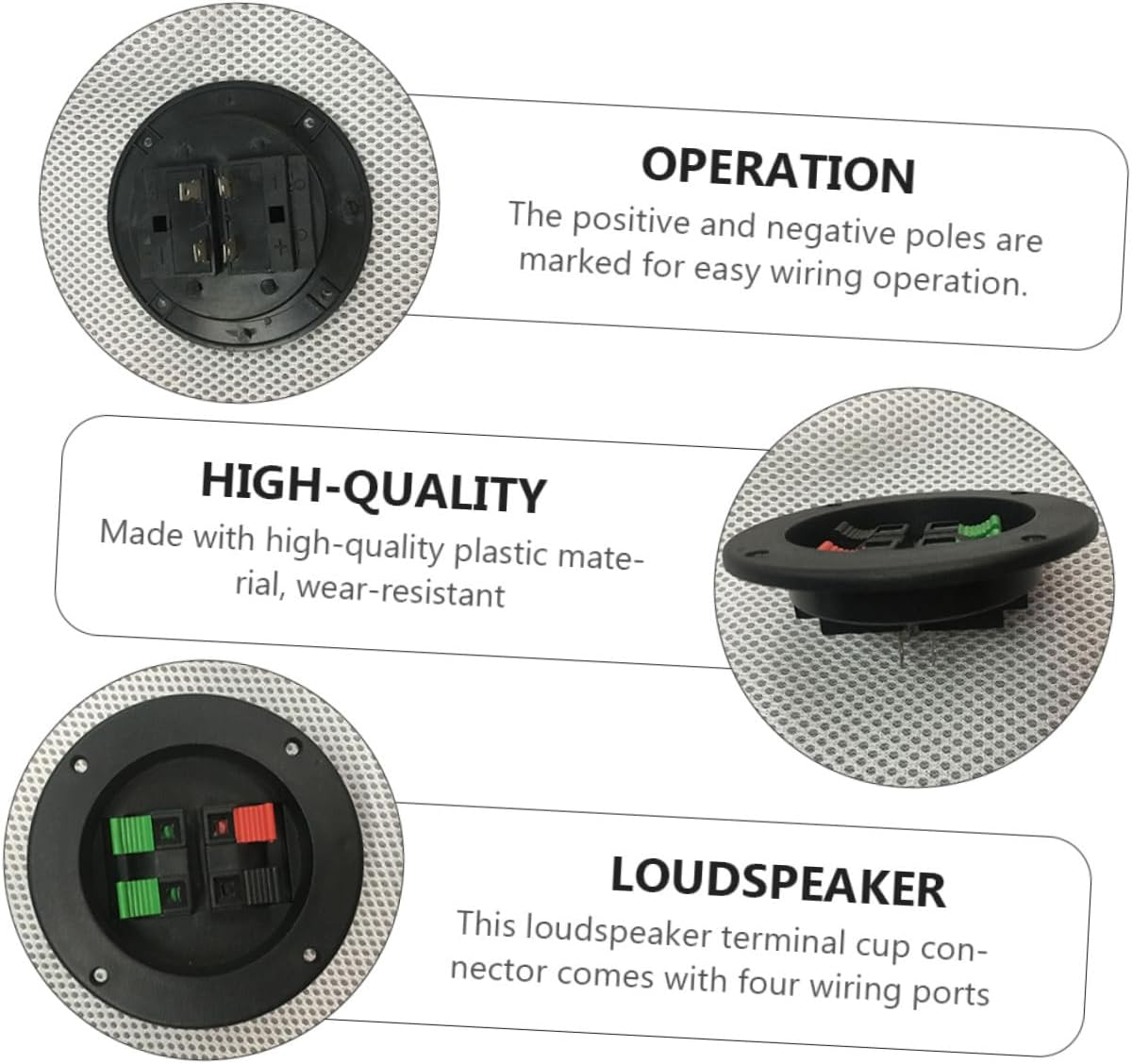 TEMPNAP 2Pcs 4-Way Loudspeaker Terminal Connector Binding Post Speaker Wire Accessory for DIY Home Audio Sound Equipment Installation image number 6