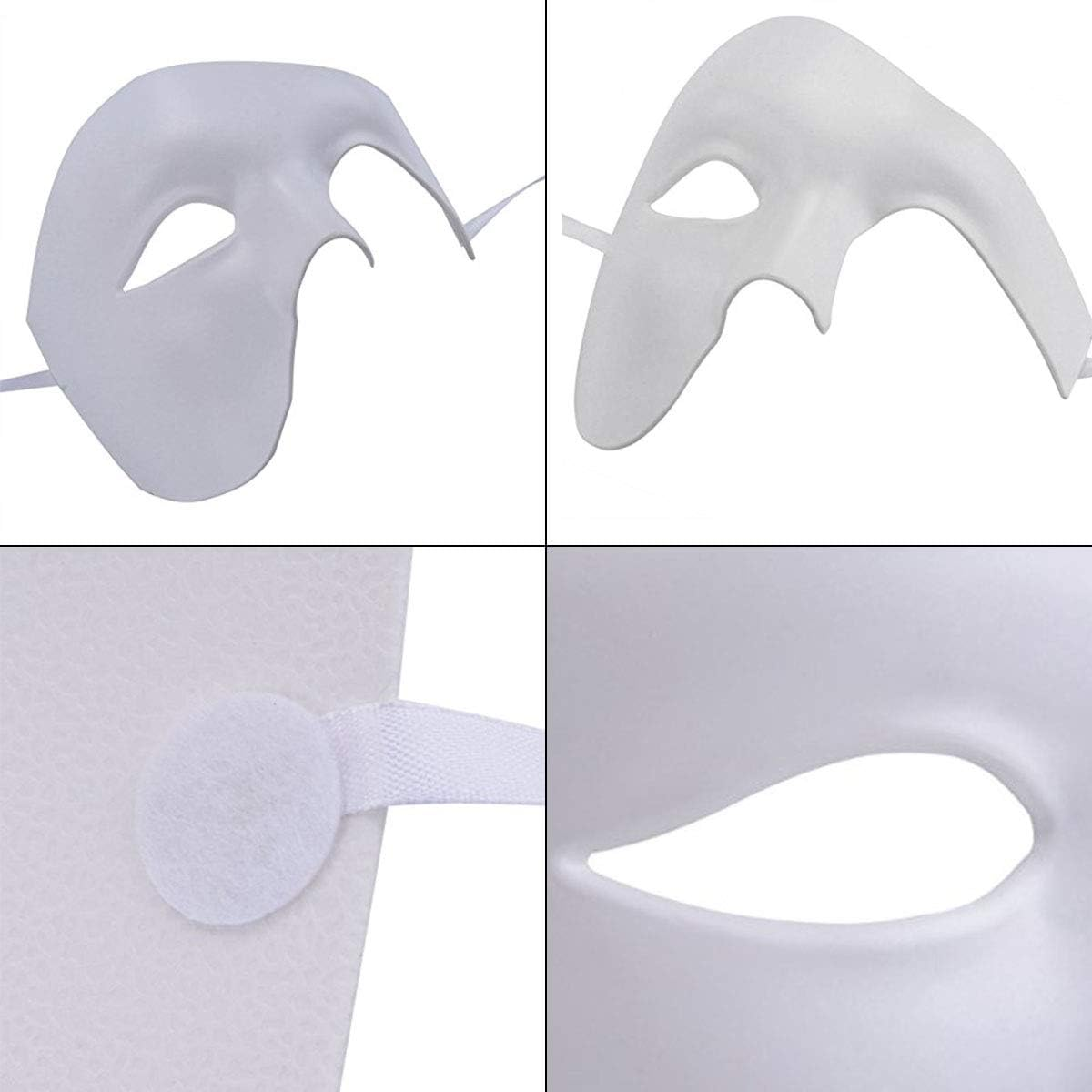 DIY Half Face Mask Phantom of the Opera Mask Venetian Masquerade Mask Vintage Design Mardi Gras Mask image number 2