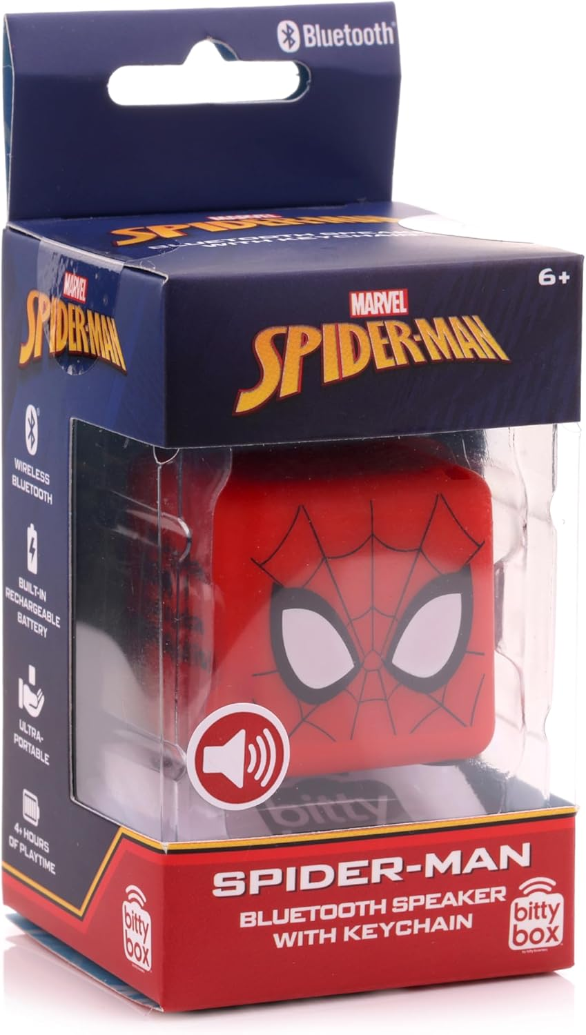 Bitty Boomers Marvel Bitty Box-Spider-Man Mini Bluetooth Speaker image number 3
