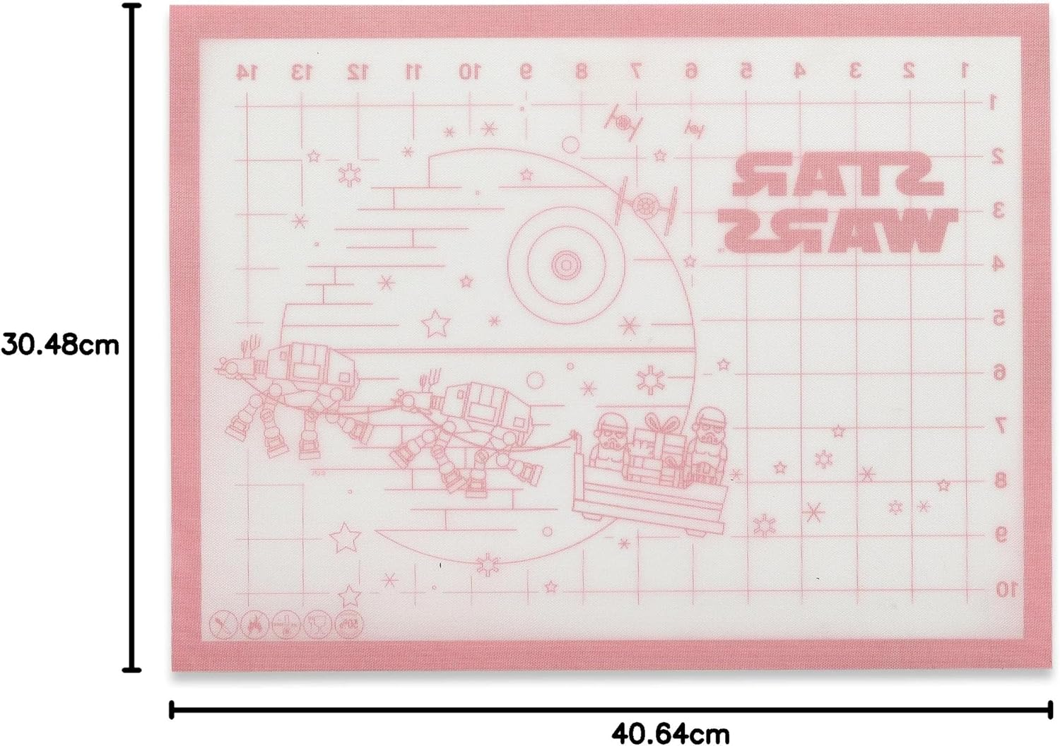 Open Road Brands Disney Star Wars Death Star Silicone Mat for Holiday Baking or Christmas Crafting image number 4