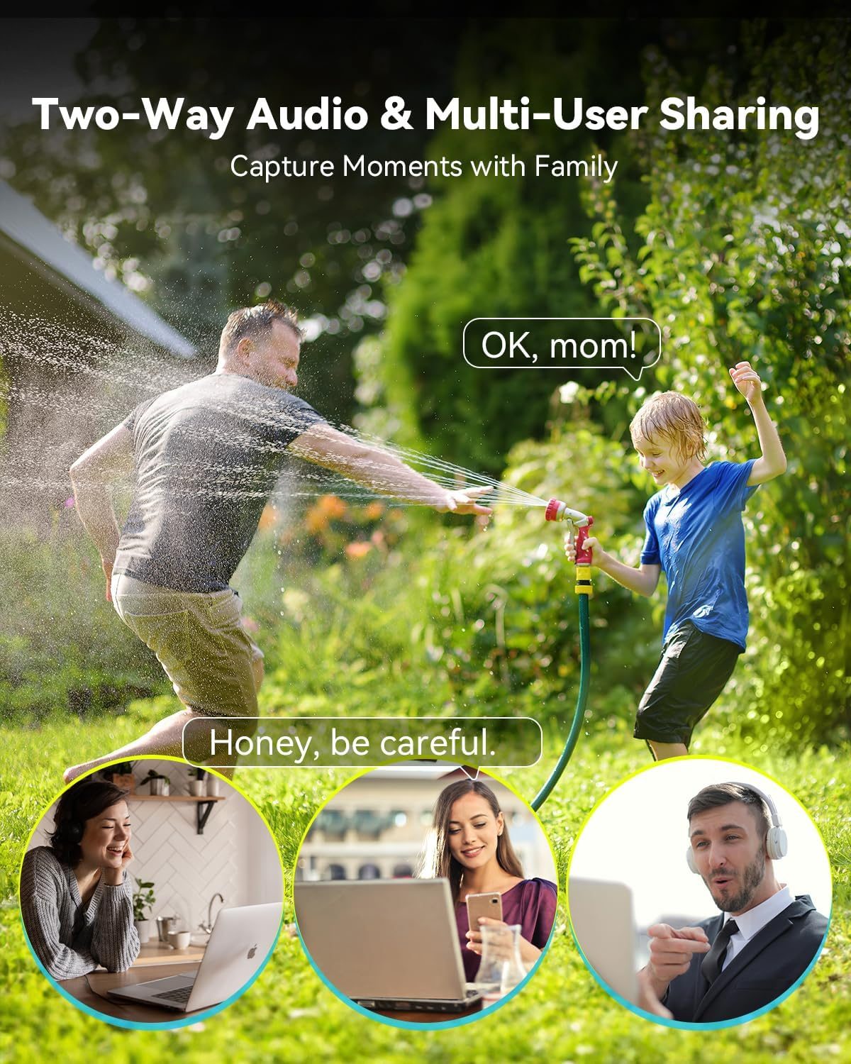 Blurams 2K Security Camera Outdoor, 360&deg; Wired Outdoor Camera with AI Detection, Home Security Camera 5G/2.4G Wifi, IP66 Weatherproof CCTV Camera with Color Night Vision image number 6