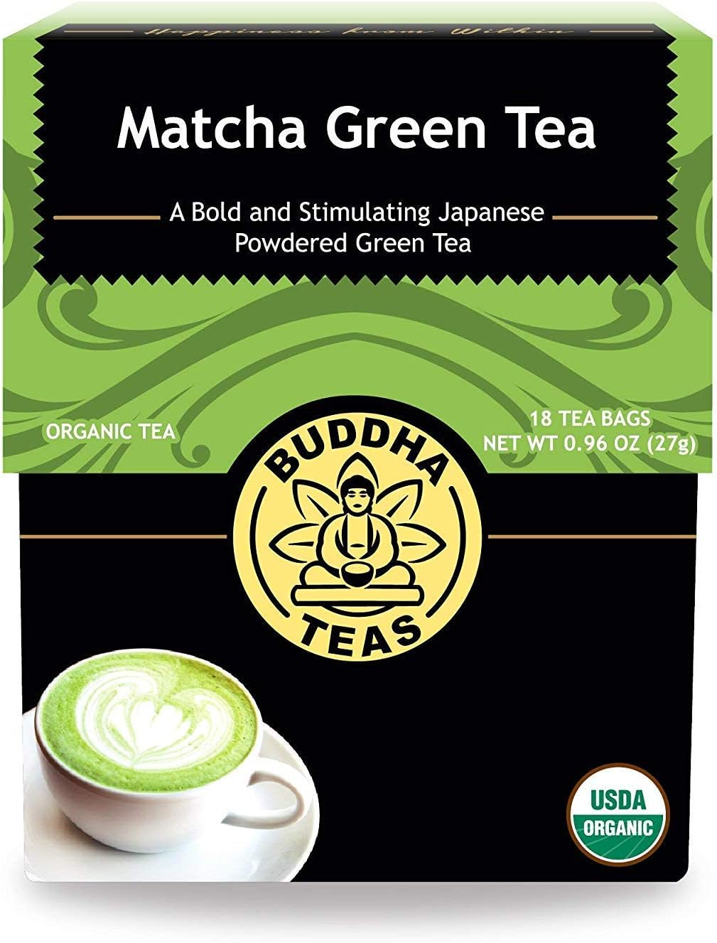 Buddha Teas Organic Matcha Green Tea 18 Teabags image number 1
