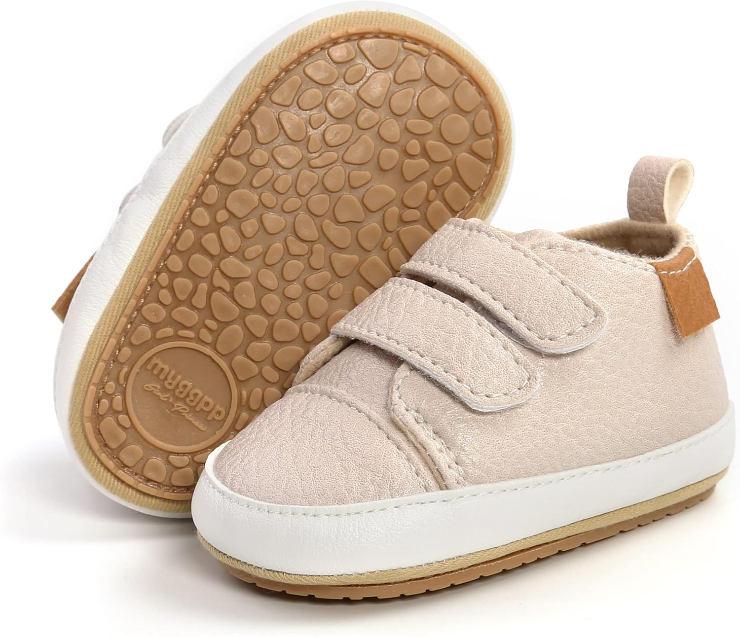 Baby Boys Girls Shoes Non-Slip Rubber Sole High-Top PU Leather Sneakers Infant First Walking Shoes Toddler Crib Shoes Newborn Loafers Flats.