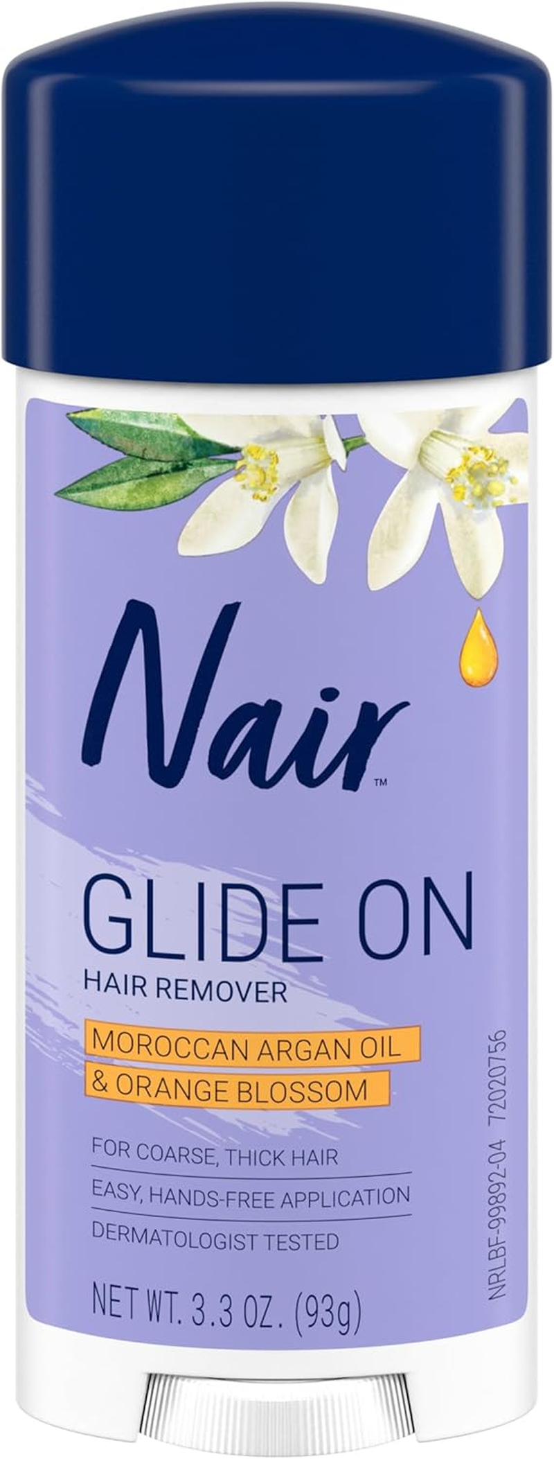 Nair Glide on Hair Removal Cream, Arm, Leg, and Bikini Hair Remover, Depilatory Cream, 3.3 Oz Stick
