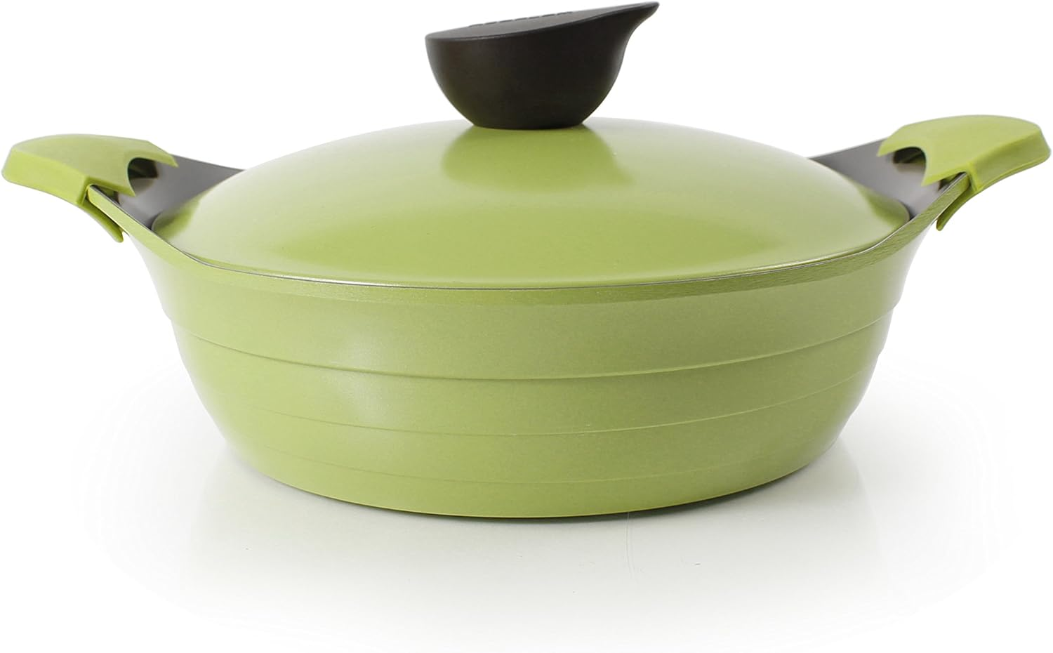 Neoflam Eela Low Stockpot Olive Green, 2.5 Qt