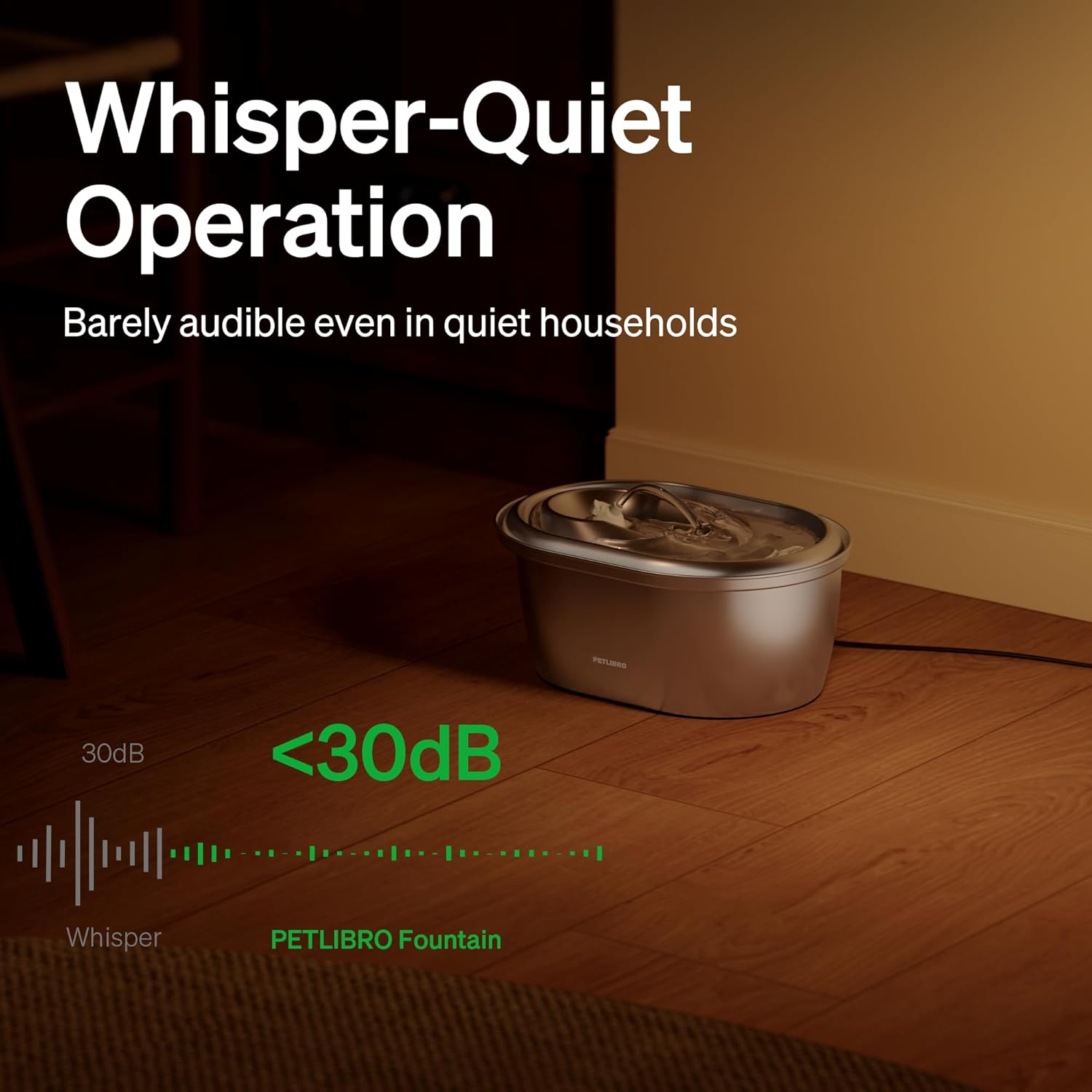 PETLIBRO Stainless Steel Cat Water Fountain, 3L Pet Water Fountain for Cats & Dogs, Adjustable Flow, Silent Operation, Double Filtration, Leak-Proof image number 1