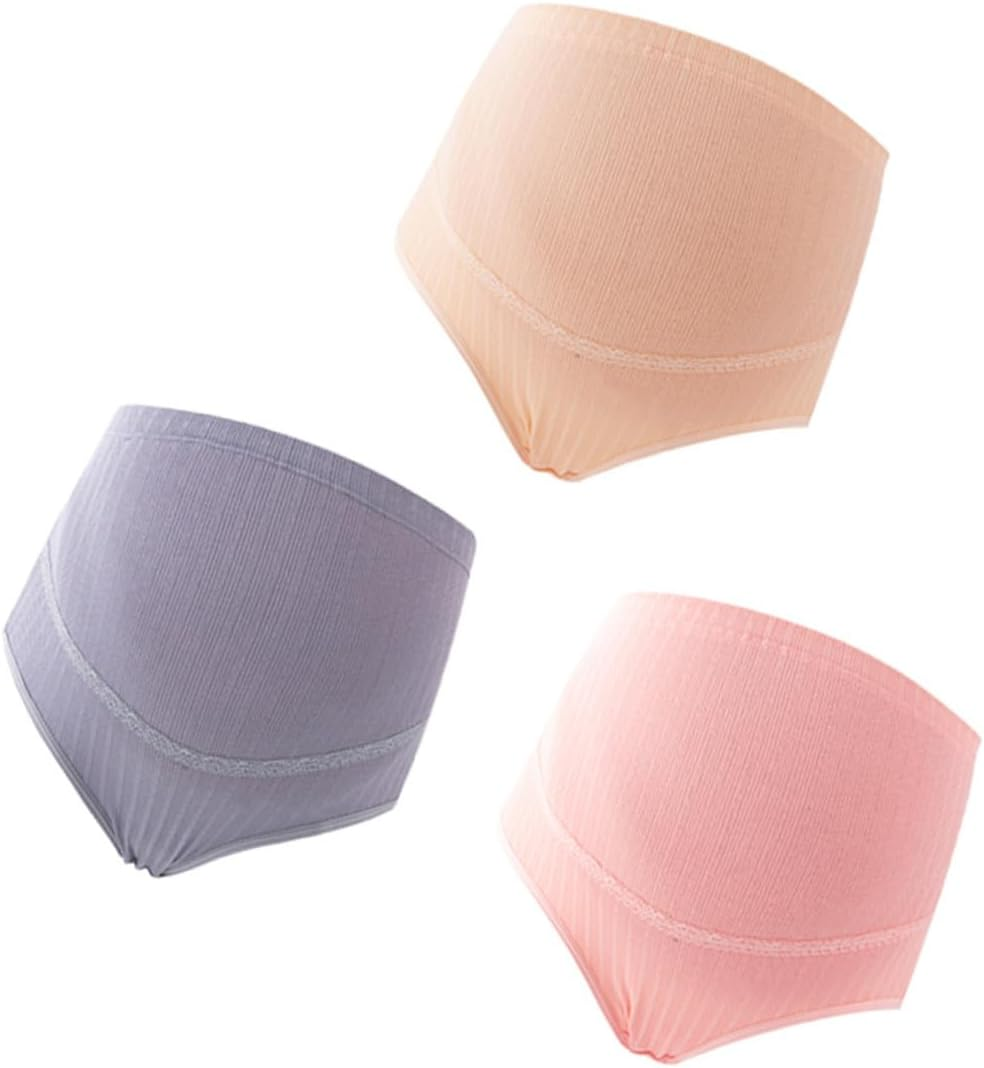3Pcs Bonds Maternity Underwear High Waist Cotton Briefs Splice Stomach Lift Women Pregnancy Pants