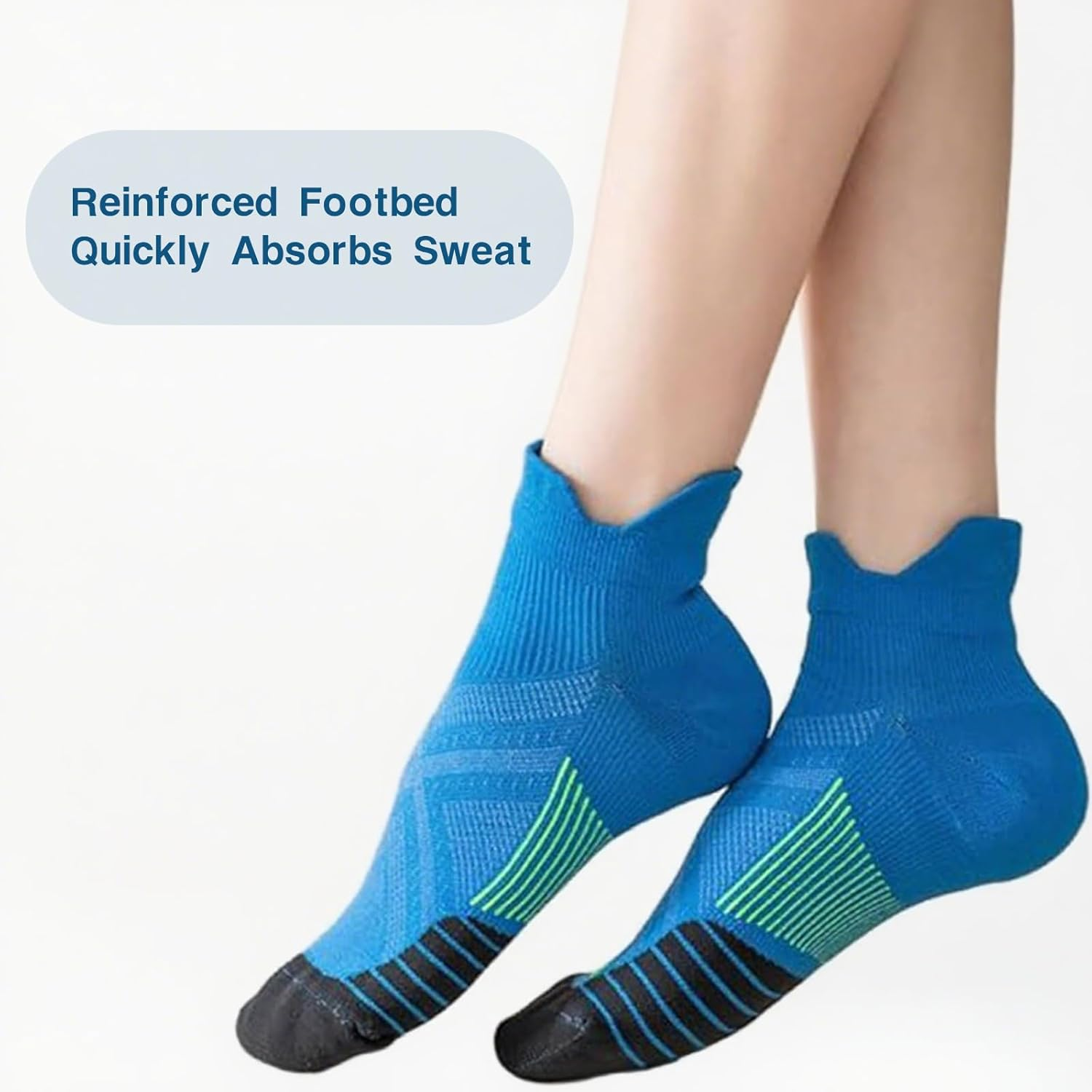 ONBPIY Mens Running Socks 3 Pairs Low Cut No Show Athletic Socks anti Blister Moisture Wicking for Small Medium Feet AU Size S M image number 4